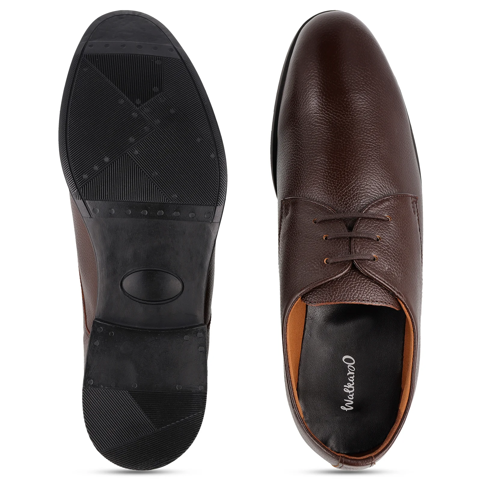 Men's Leather formals Shoes - WF6051 Brown - Image 2