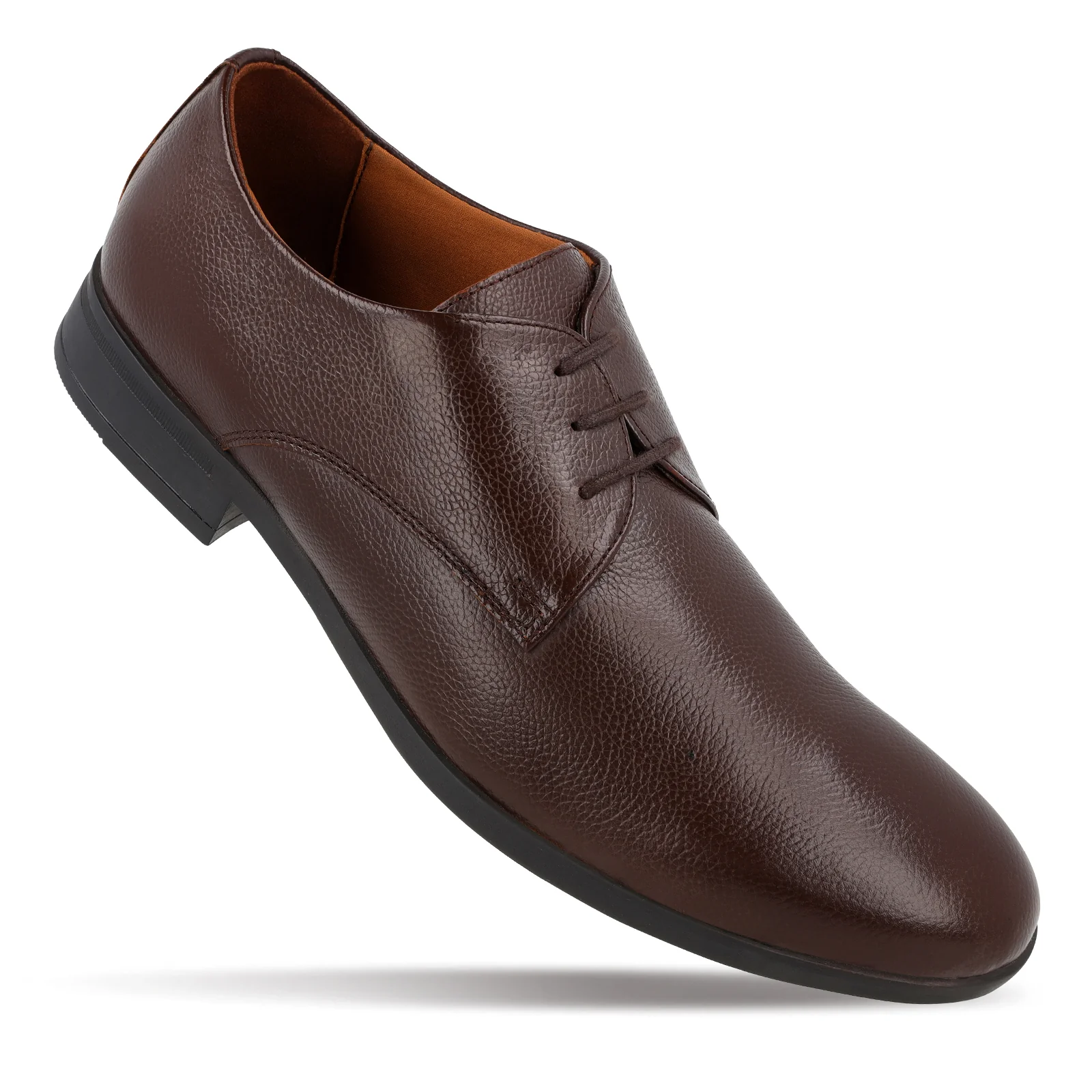 Men's Leather formals Shoes - WF6051 Brown - Image 3