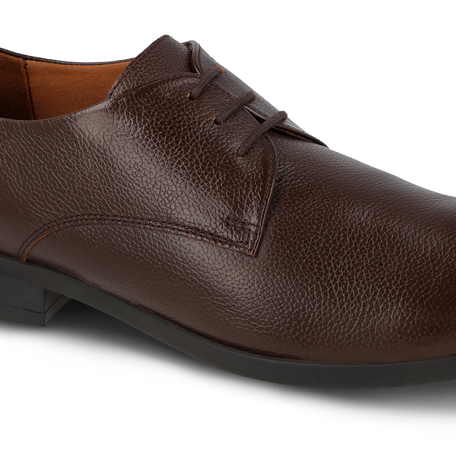 Men's Leather formals Shoes - WF6051 Brown - Image 4