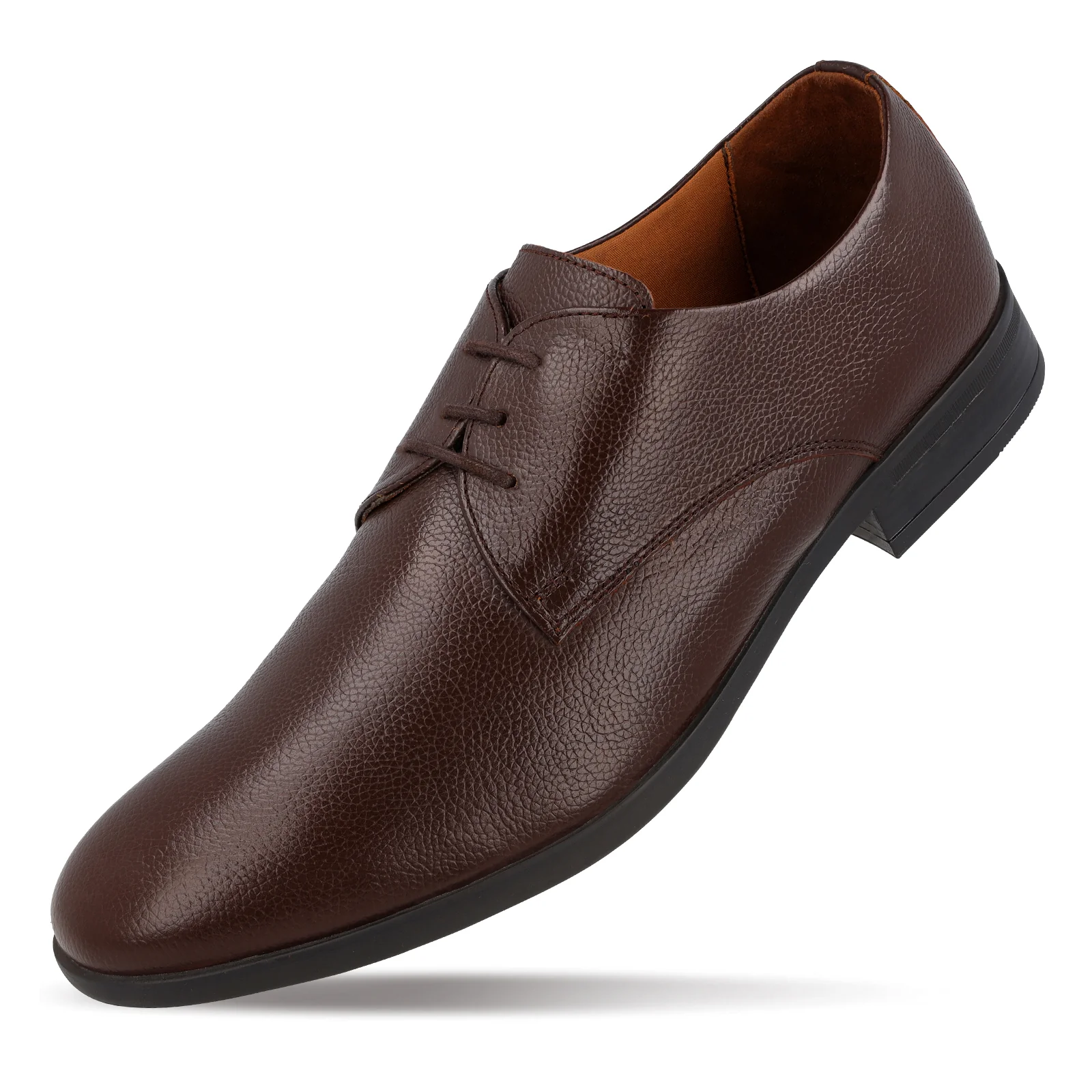 Men's Leather formals Shoes - WF6051 Brown - Image 5