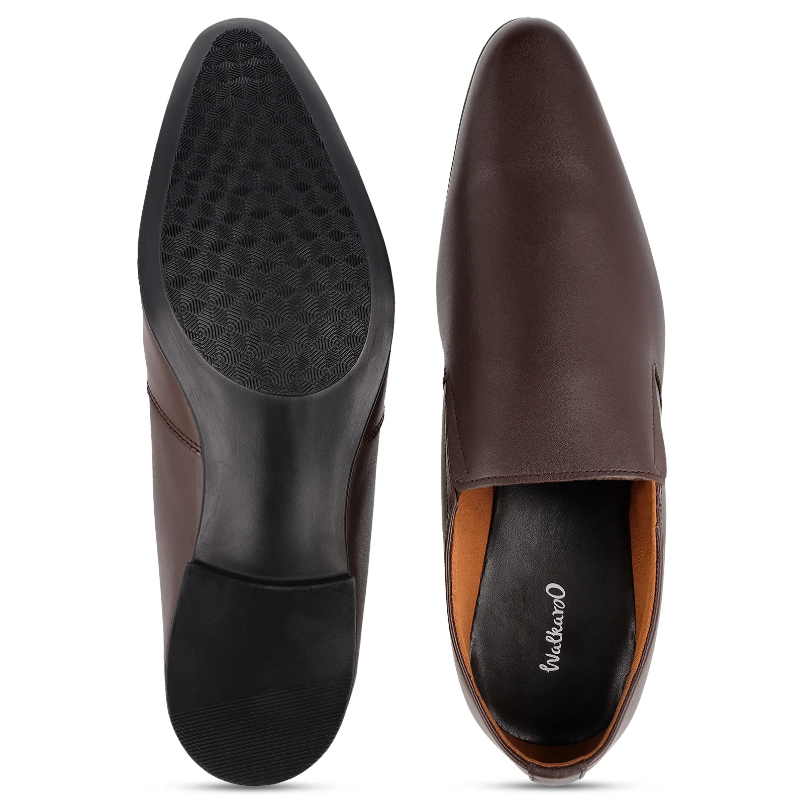Men's Leather formals Shoes - WF6052 Brown - Image 2