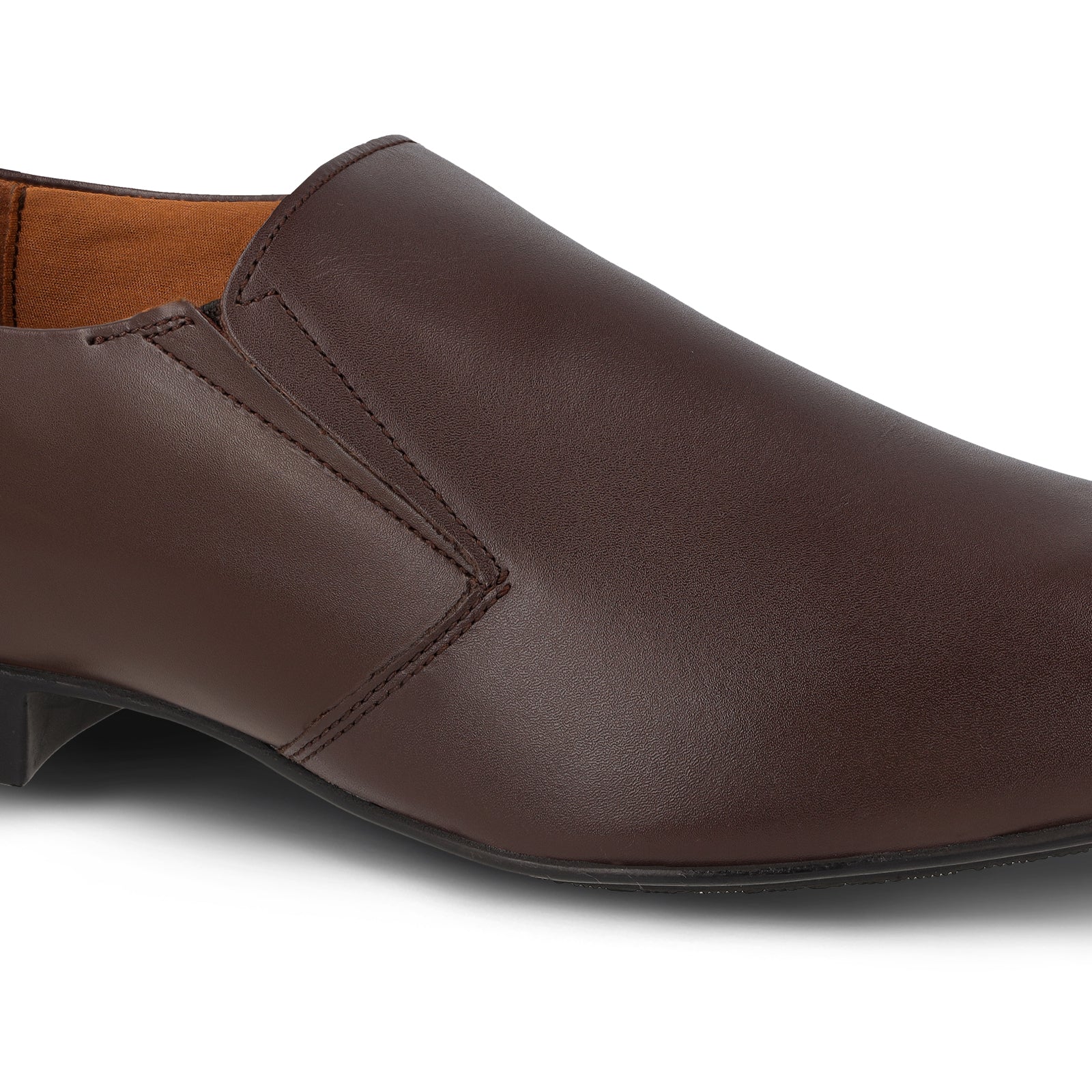 Men's Leather formals Shoes - WF6052 Brown - Image 4