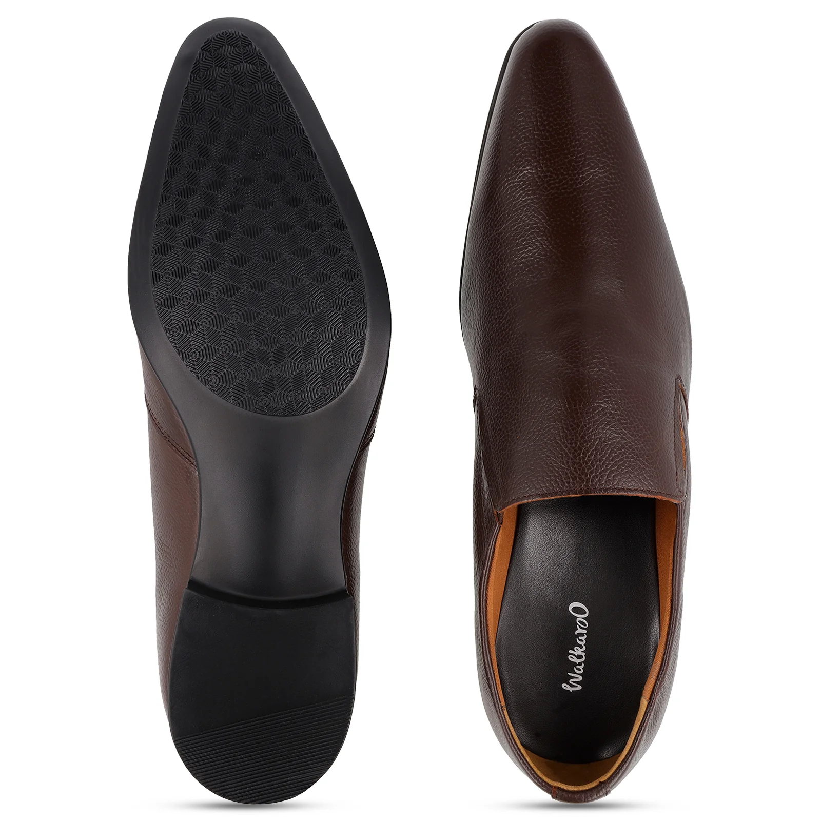 Men's Leather formals Shoes - WF6053 Brown - Image 2
