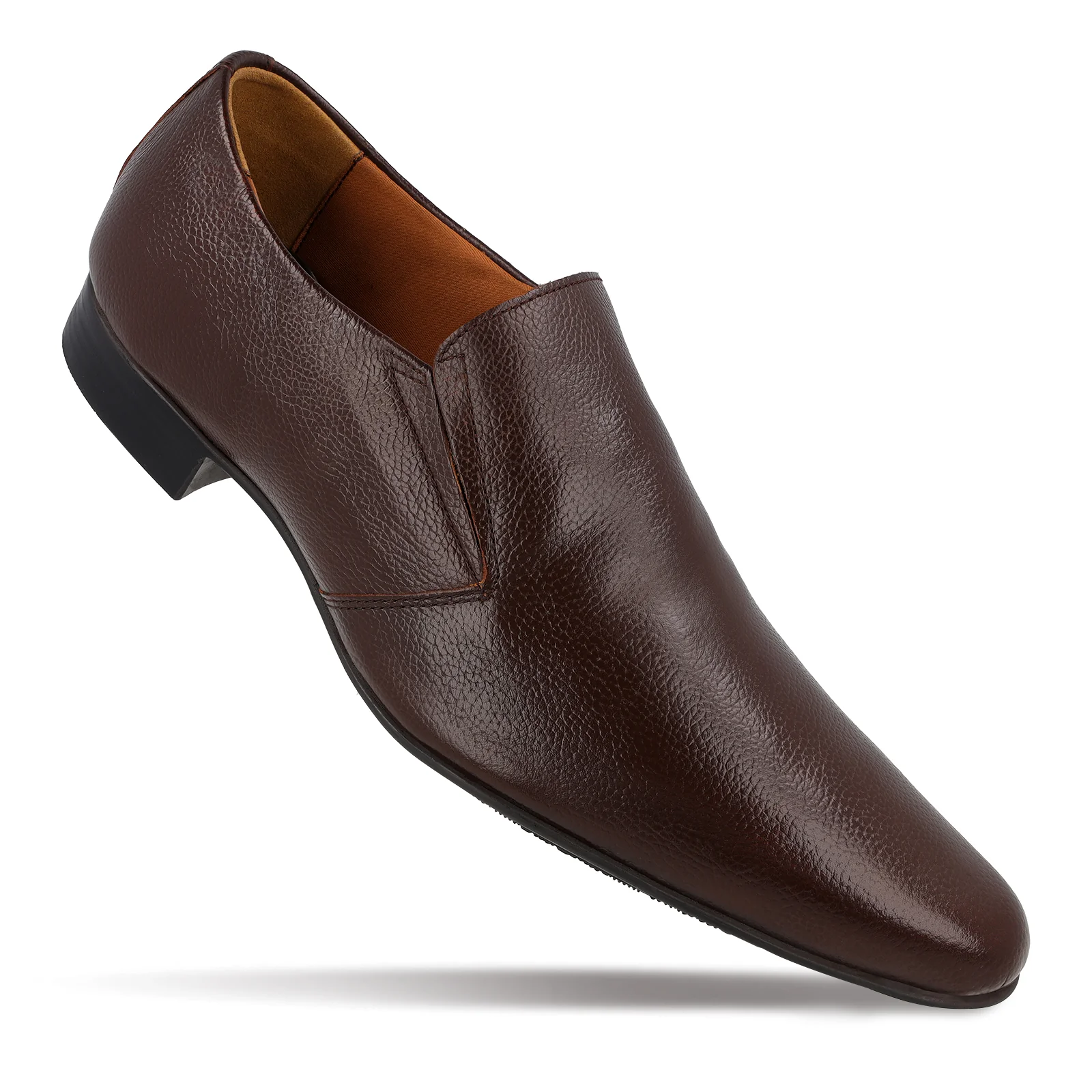 Men's Leather formals Shoes - WF6053 Brown - Image 3