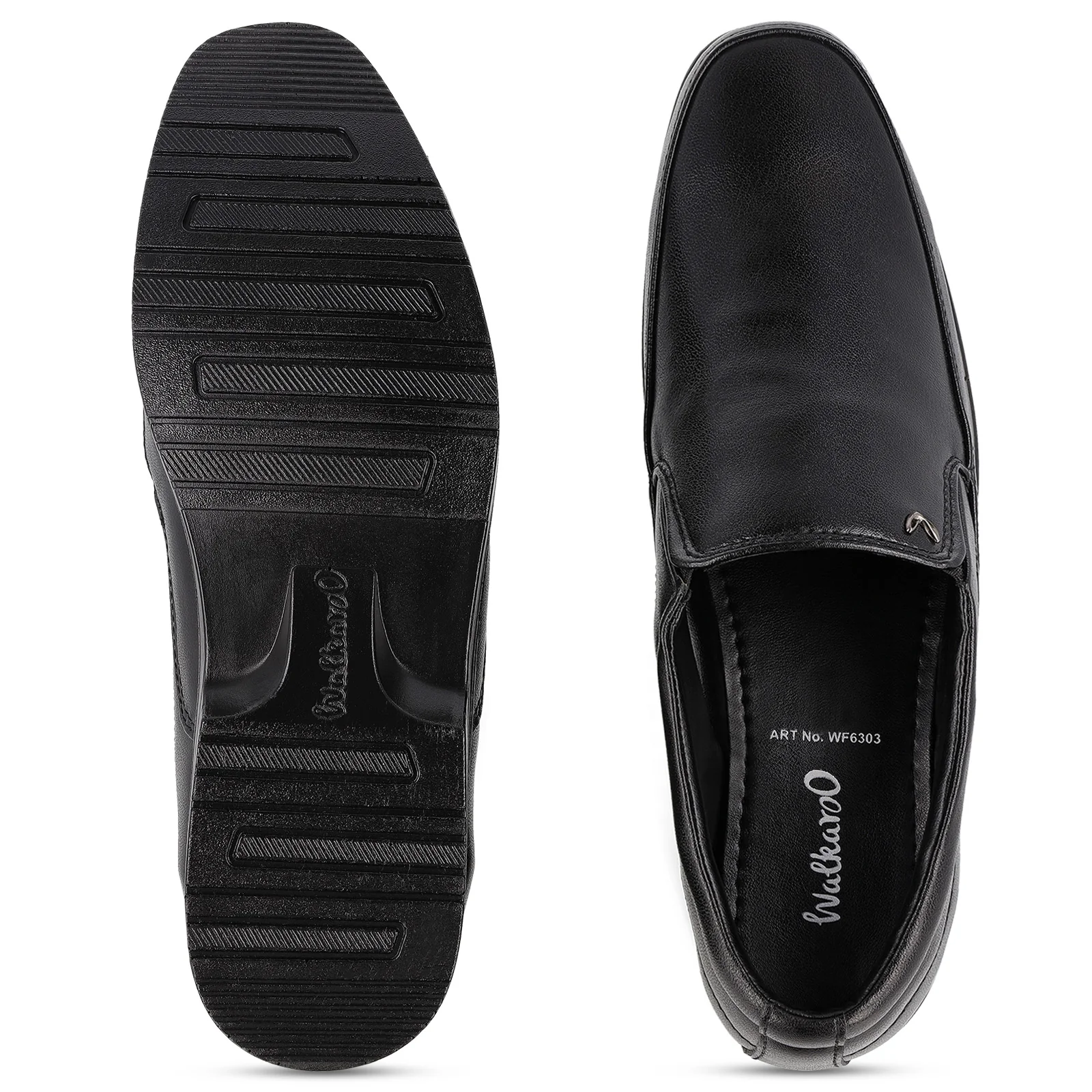 Men's Formal Loafer Shoes - WF6303 Black - Image 2