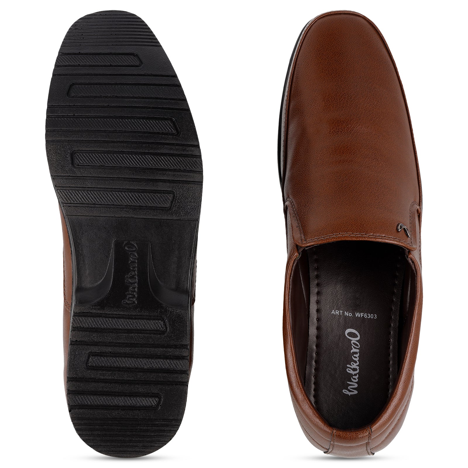 Men's Formal Loafer Shoes - WF6303 Brown - Image 2