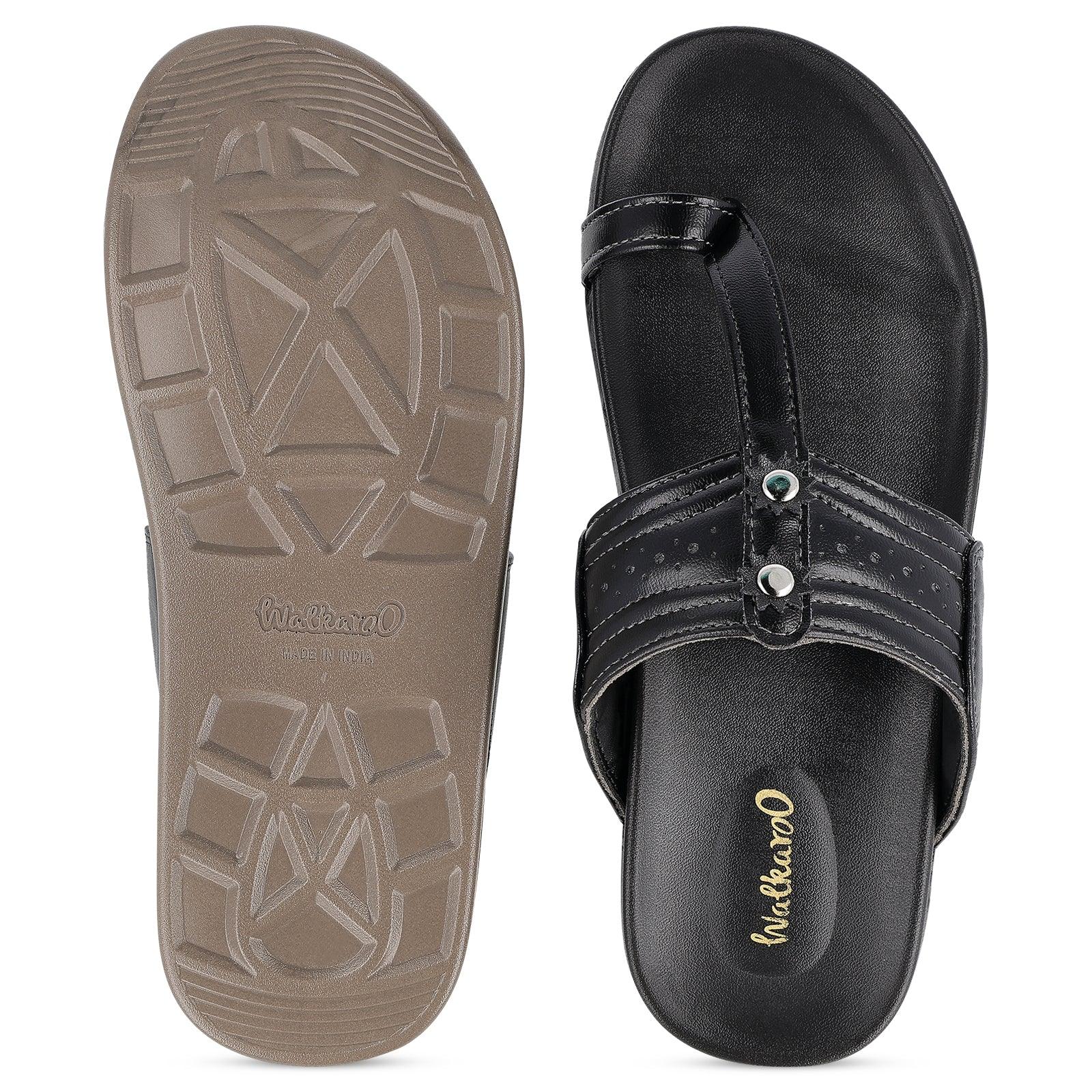 Men's  Traditional Chappal - WE1351 Black - Image 3