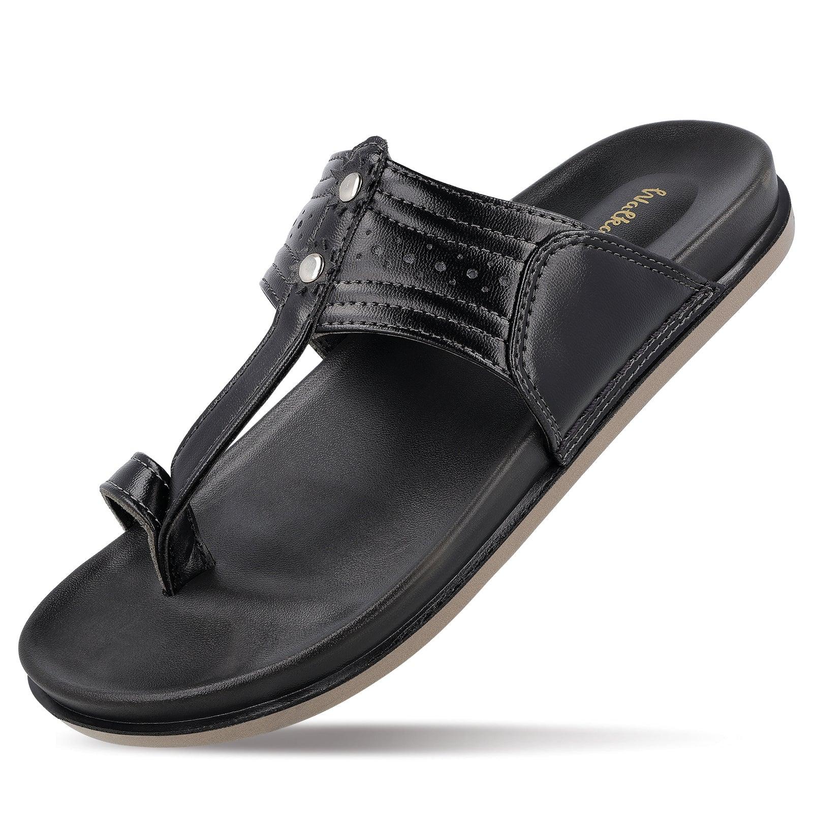 Men's  Traditional Chappal - WE1351 Black - Image 6