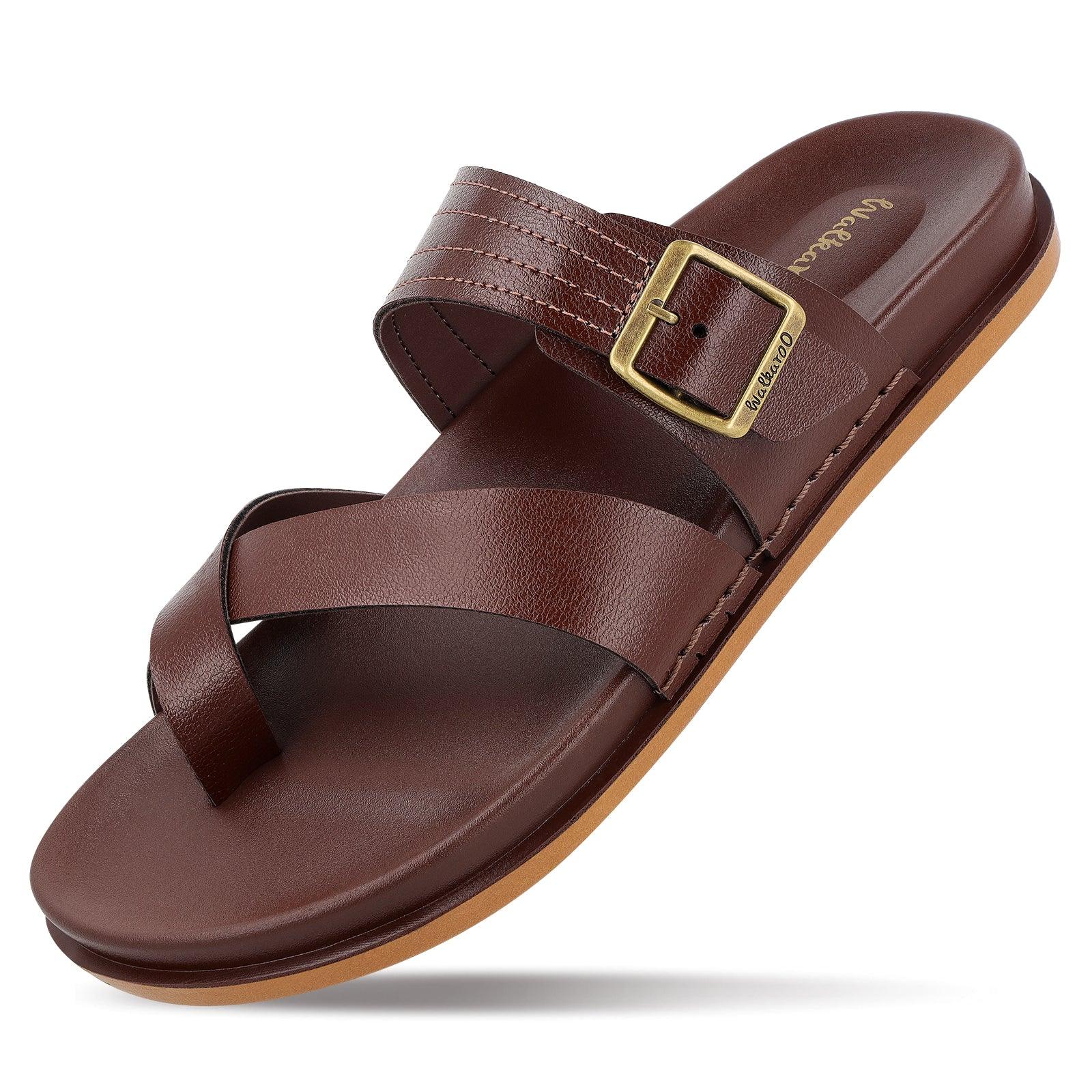 Men's Daily Wear Comfort Sandals - WE1353 Brown - Image 7