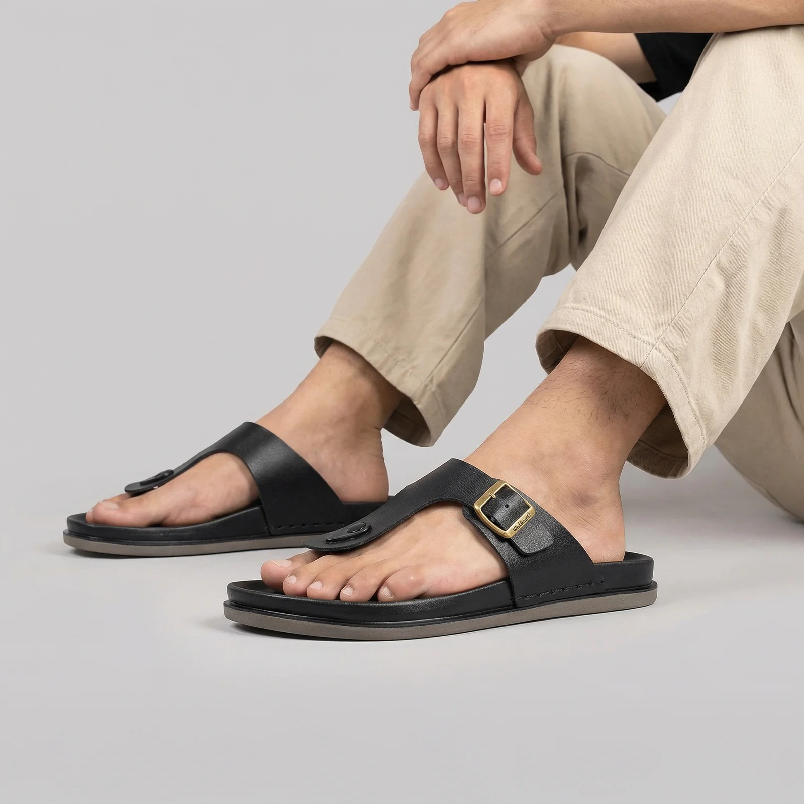 Men's Daily Wear Comfort Sandals - WE1356 Black - Image 4