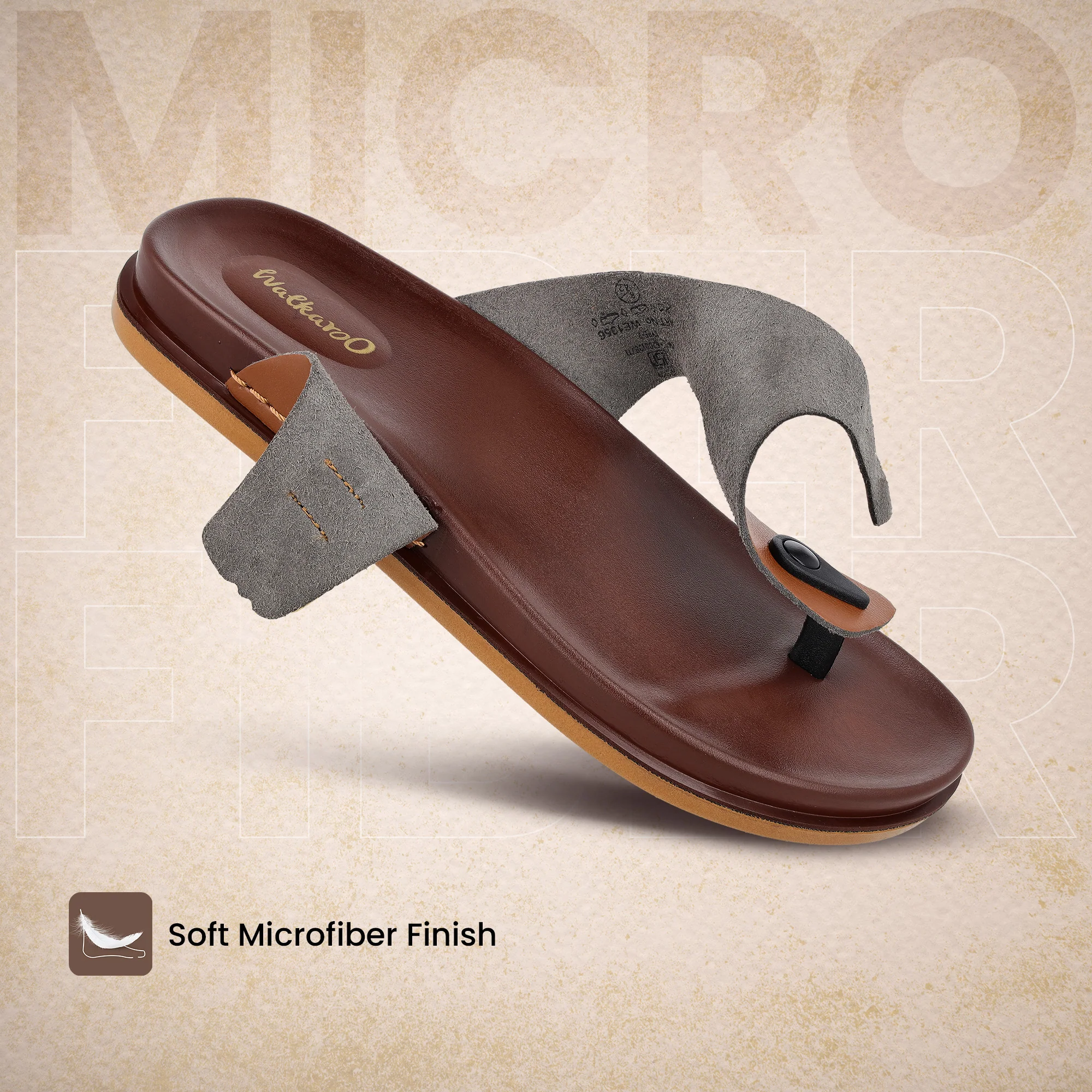 Men's Daily Wear Comfort Sandals - WE1356 Brown - Image 3