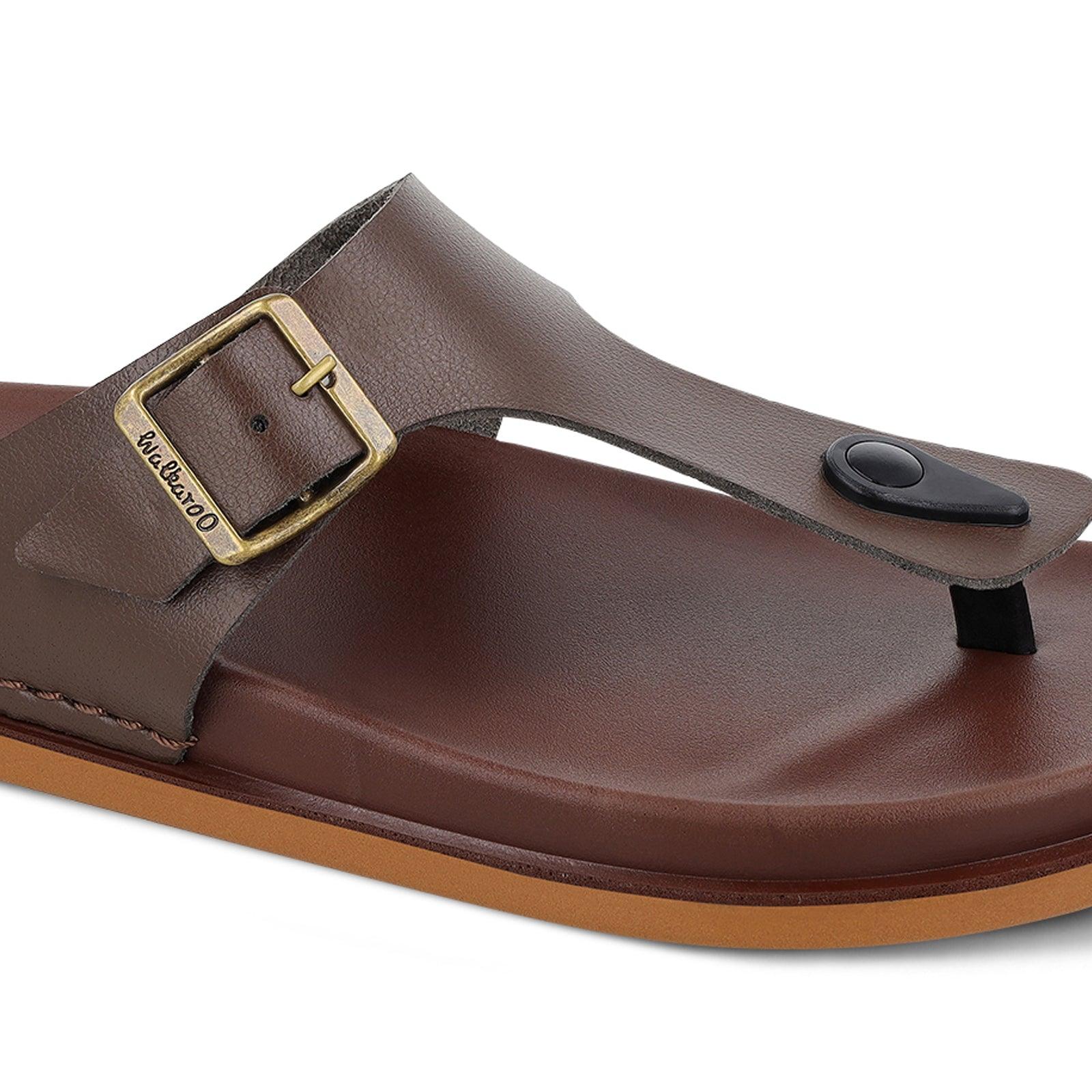 Men's Daily Wear Comfort Sandals - WE1356 Brown - Image 7