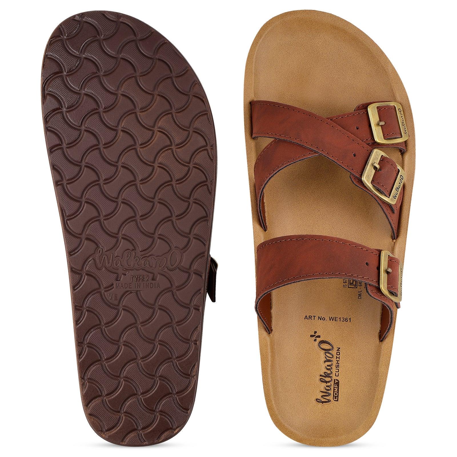 Men's Daily Wear Sandals - WE1361 Barn Red - Image 2