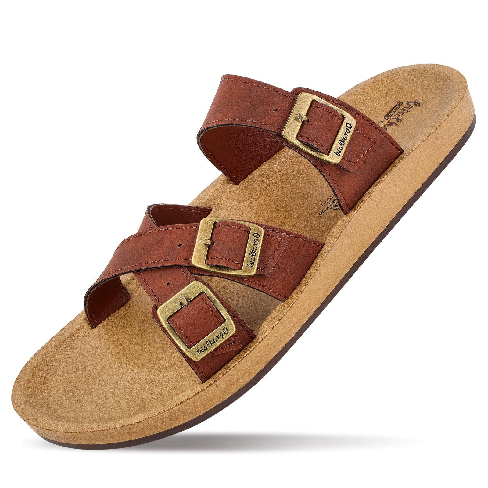 Men's Daily Wear Sandals - WE1361 Barn Red - Image 5