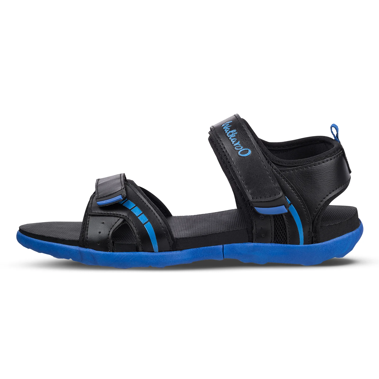 Walkaroo Mens Sandals  - WC4372 Black Blue - Image 3