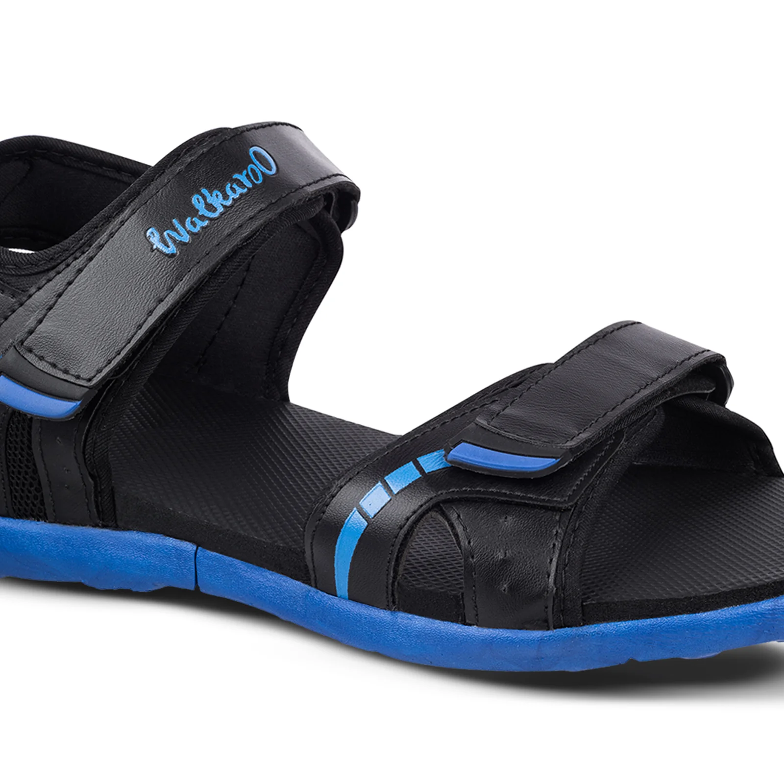 Walkaroo Mens Sandals  - WC4372 Black Blue - Image 4