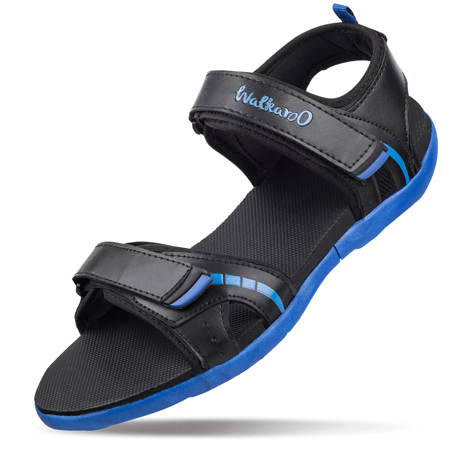 Walkaroo Mens Sandals  - WC4372 Black Blue - Image 5