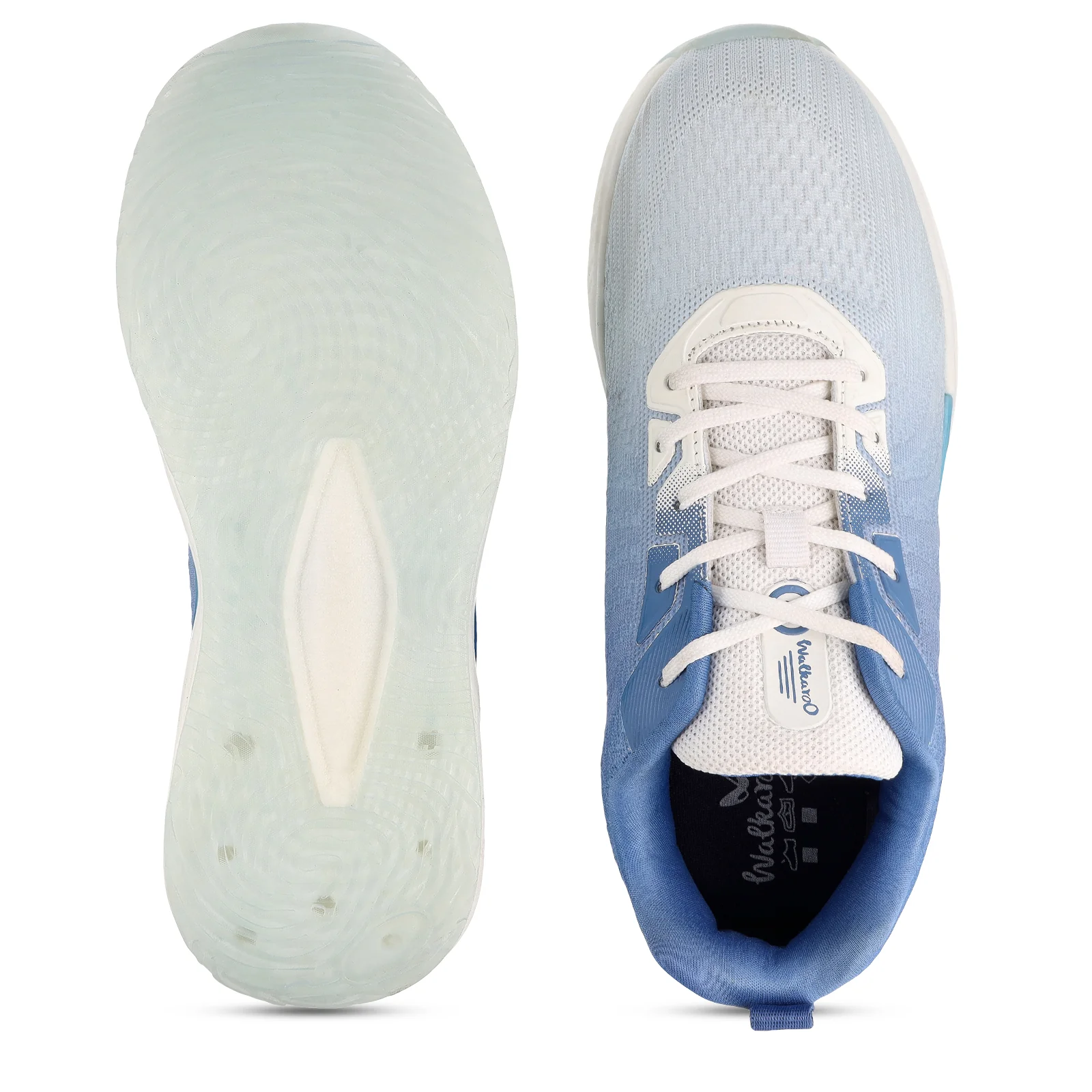Men's Lace-up Sports Shoes - WS9119 White Blue - Image 2