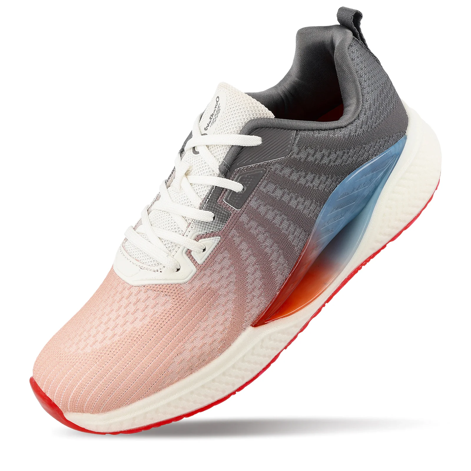 Men's Lace-up Sports Shoes - WS9119 White Red - Image 5