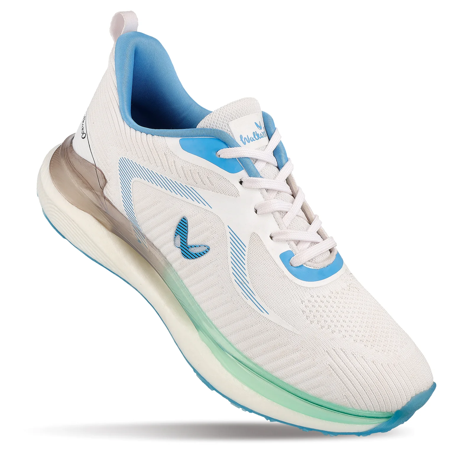 Men's Lace-up Sports Shoes - WS9122 White Turquoise - Image 4