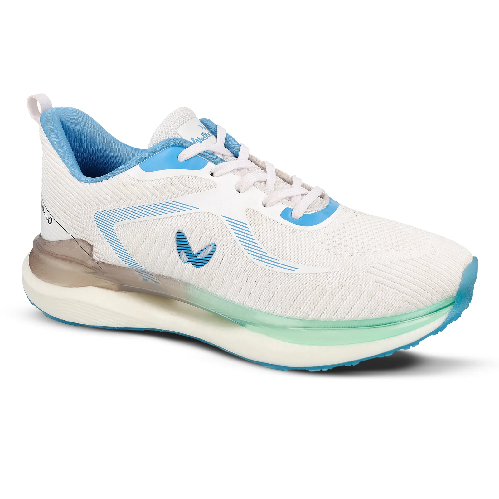 Men's Lace-up Sports Shoes - WS9122 White Turquoise - Image 5