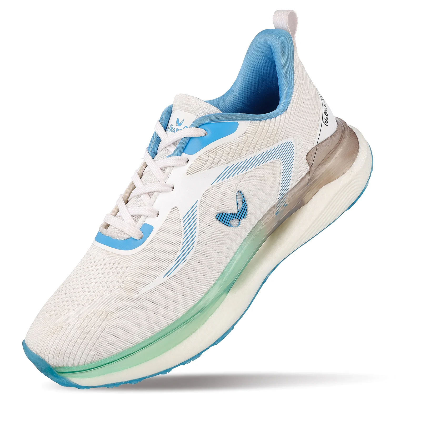 Men's Lace-up Sports Shoes - WS9122 White Turquoise - Image 6