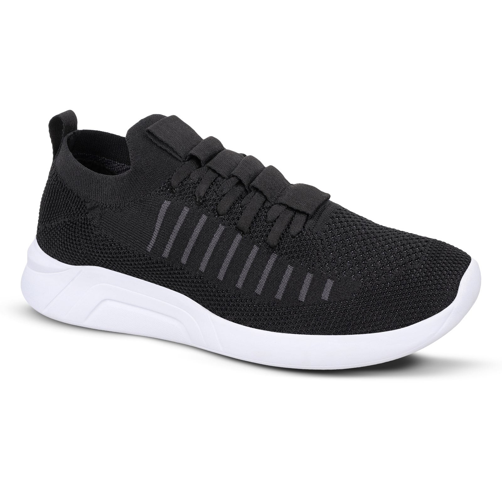 Walkaroo Men Lace-up Sock Shoes - WS9507 Black - Image 4