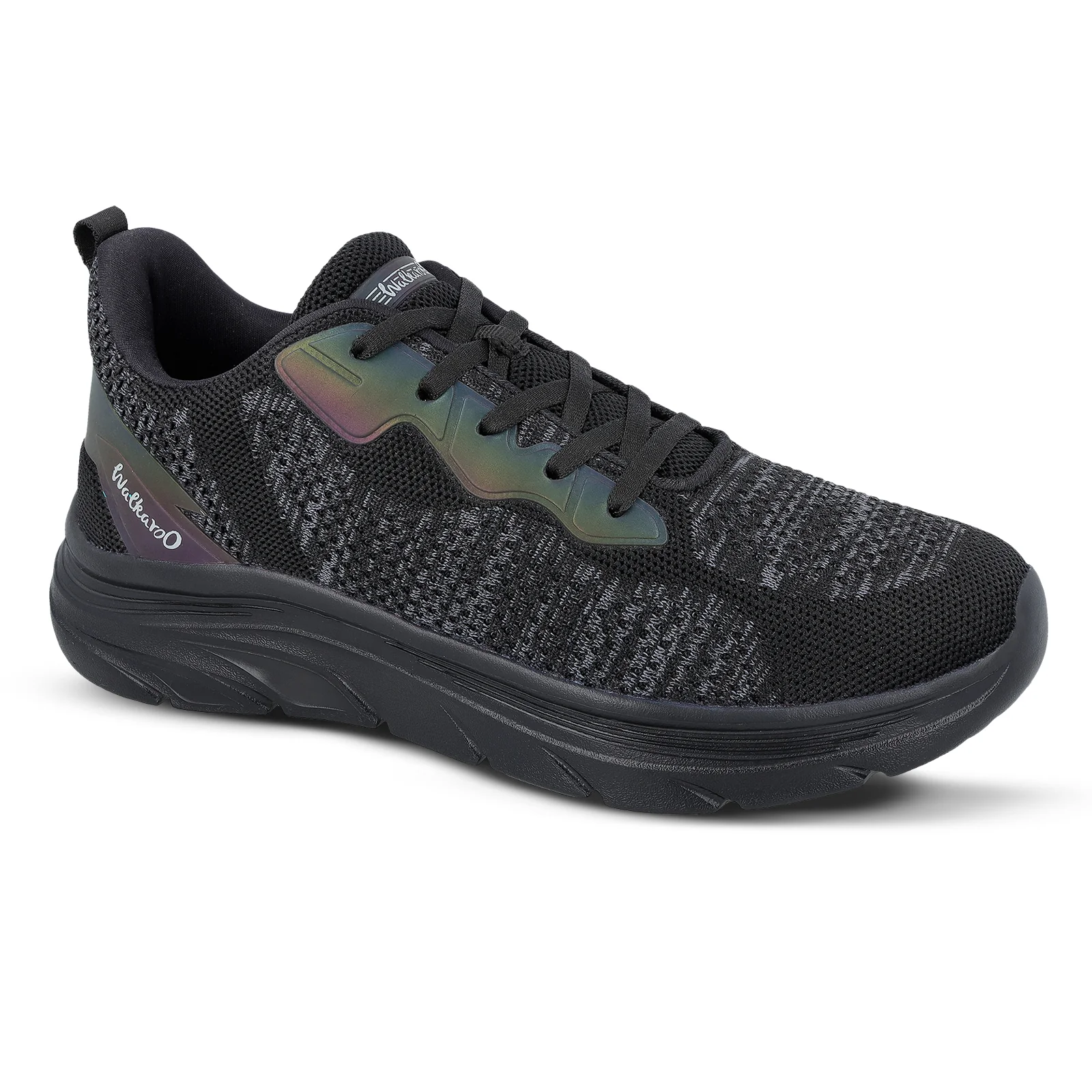 Men's Lace-up Walking Shoes - WS9566 Black Black - Image 4