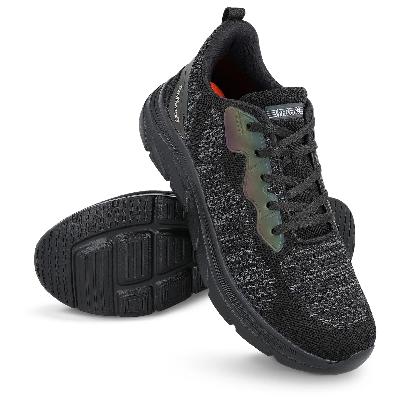 Men's Lace-up Walking Shoes - WS9566 Black Black - Image 8