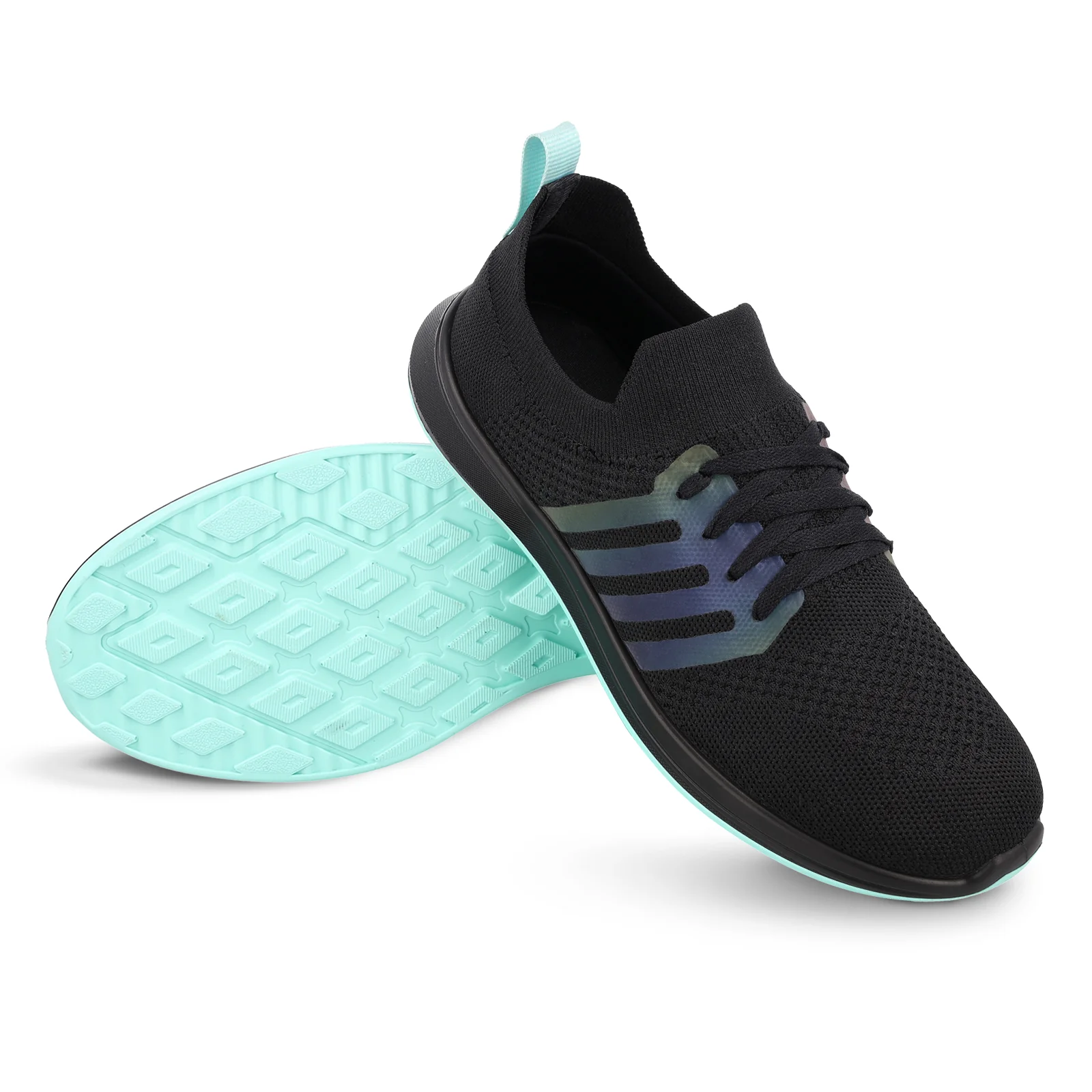 Walkaroo Men Walking and Washable Shoes - XS9771 Black Mint - Image 8