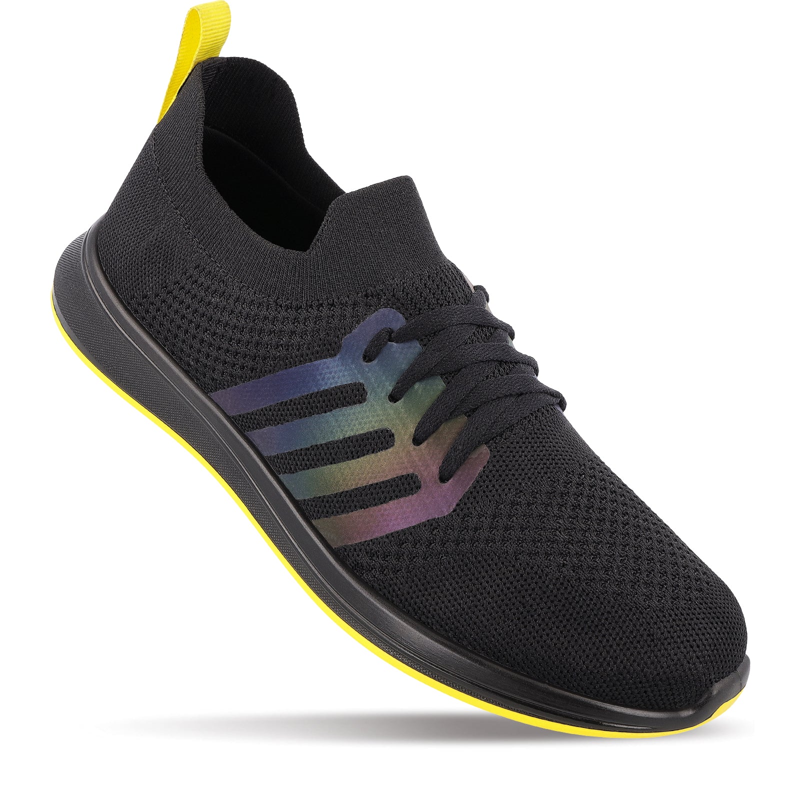 Walkaroo Men Walking and Washable Shoes - XS9771 Black Yellow - Image 3