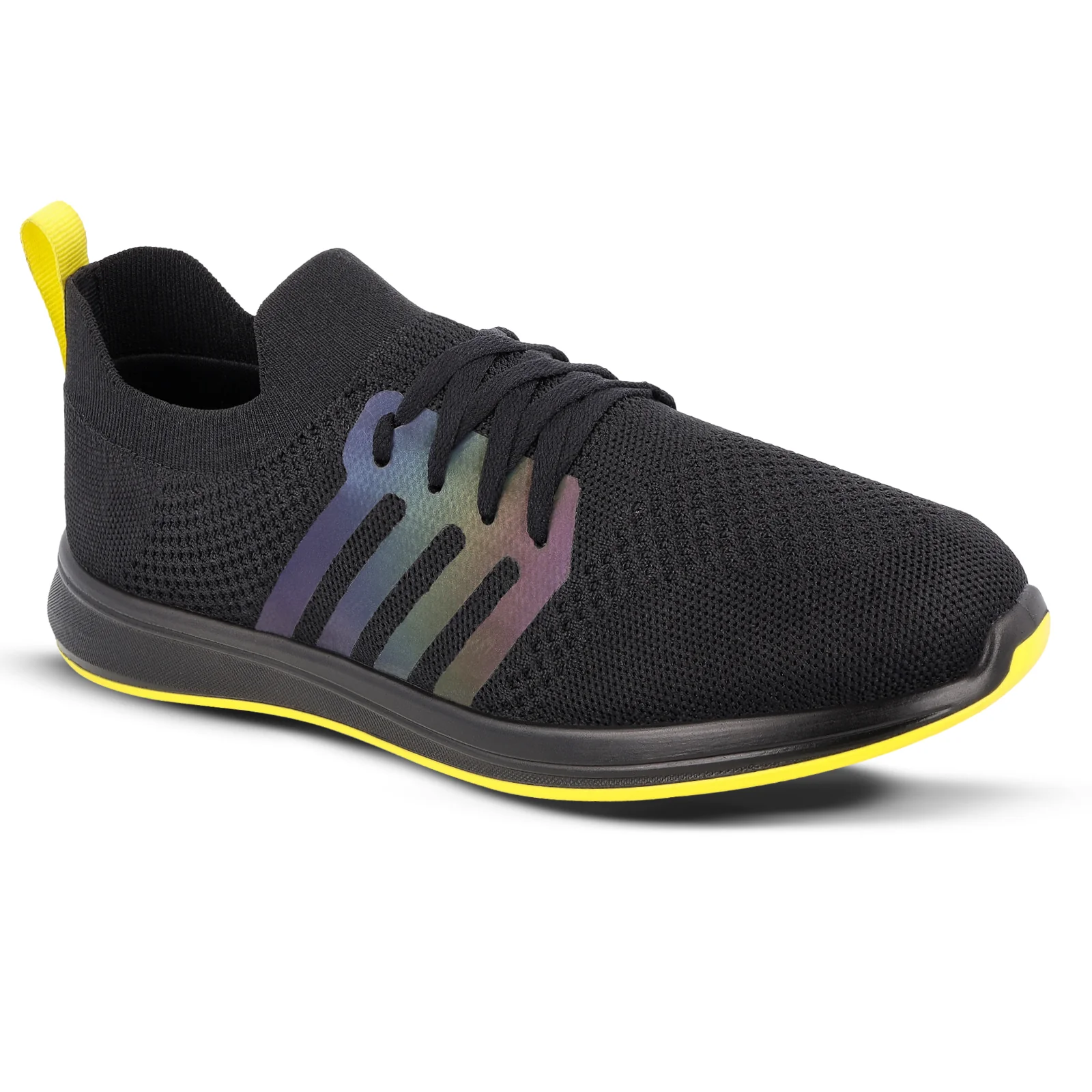 Walkaroo Men Walking and Washable Shoes - XS9771 Black Yellow - Image 4
