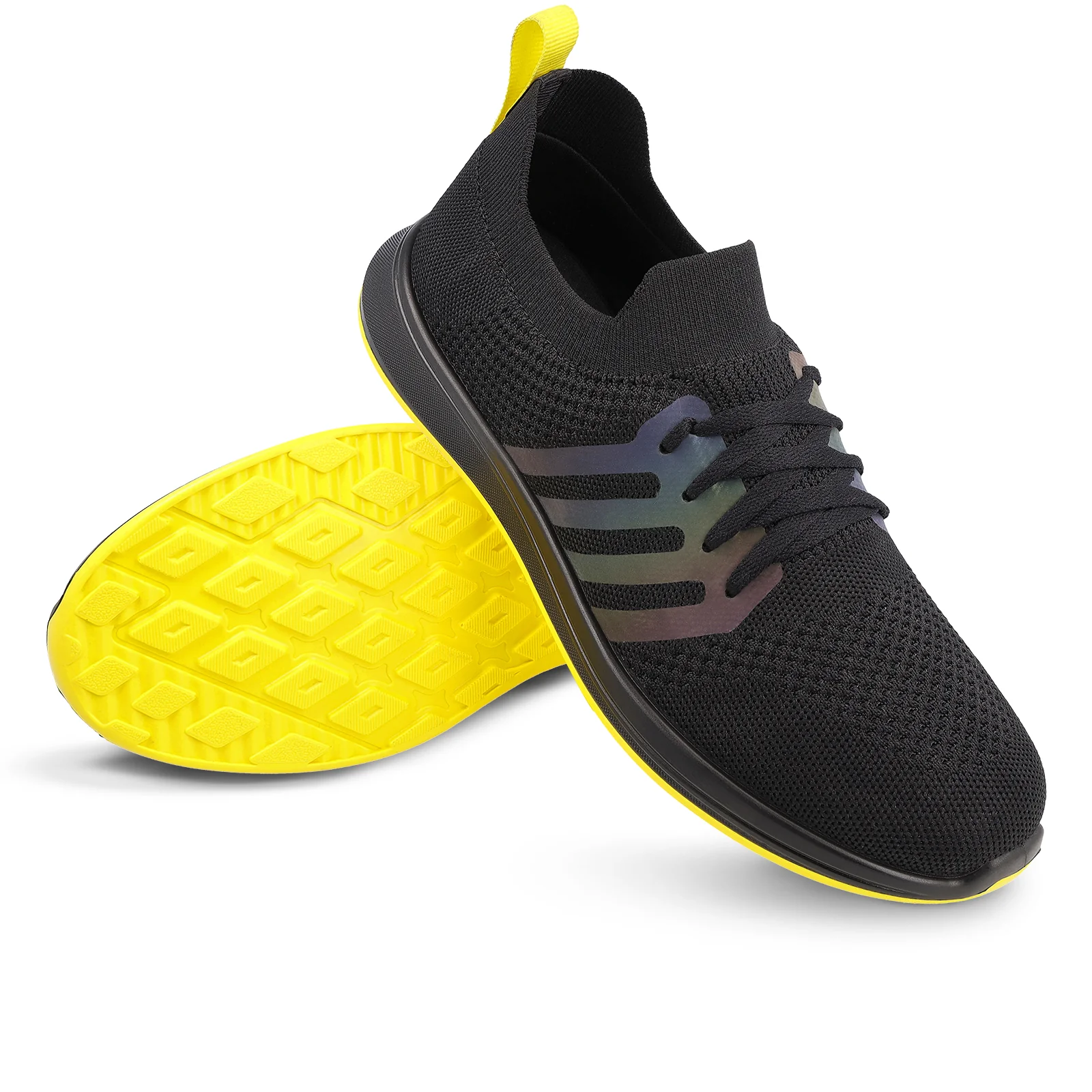 Walkaroo Men Walking and Washable Shoes - XS9771 Black Yellow - Image 8