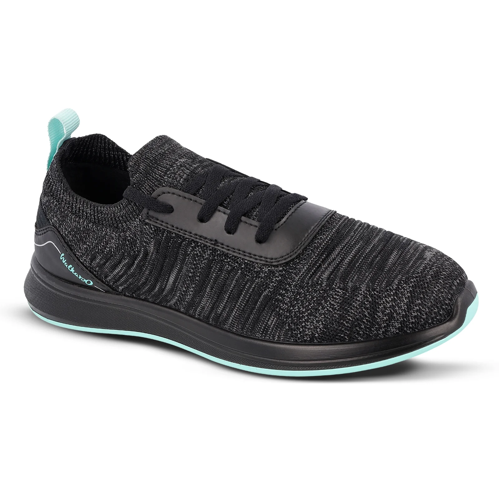 Walkaroo Men Walking and washable Shoes- XS9772 Black Mint - Image 4