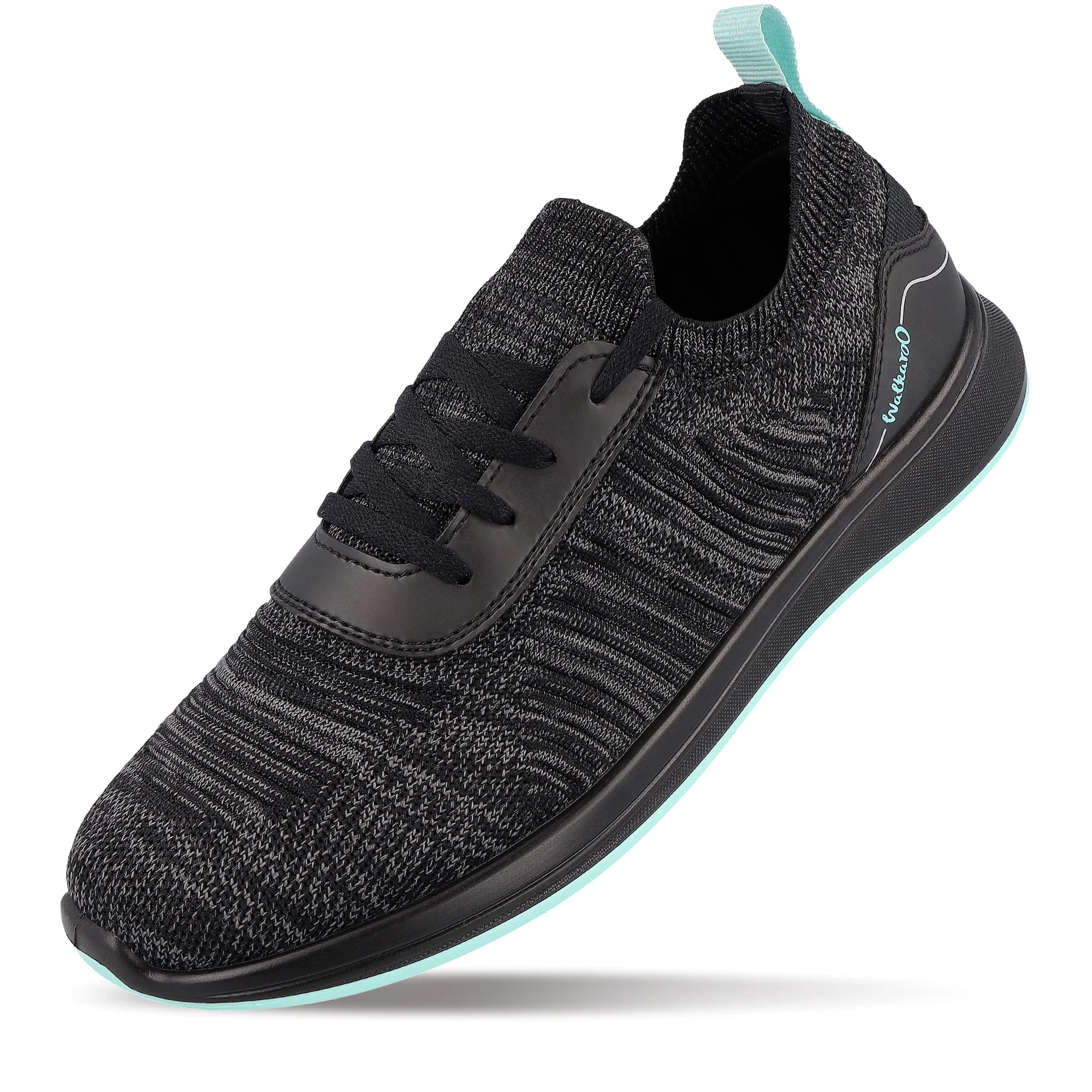 Walkaroo Men Walking and washable Shoes- XS9772 Black Mint - Image 7