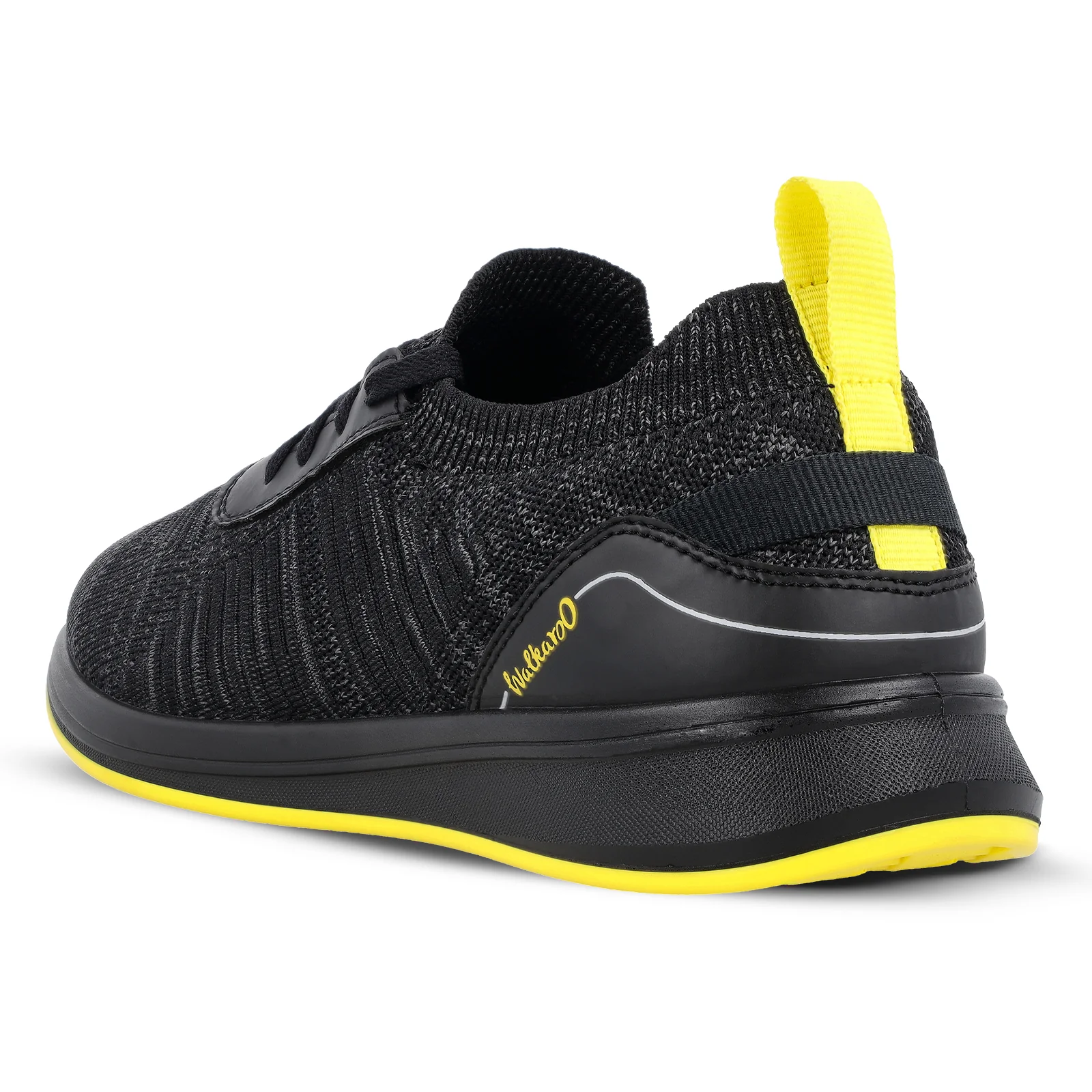 Walkaroo Men Walking and Washable Shoes- XS9772 Black Yellow - Image 5