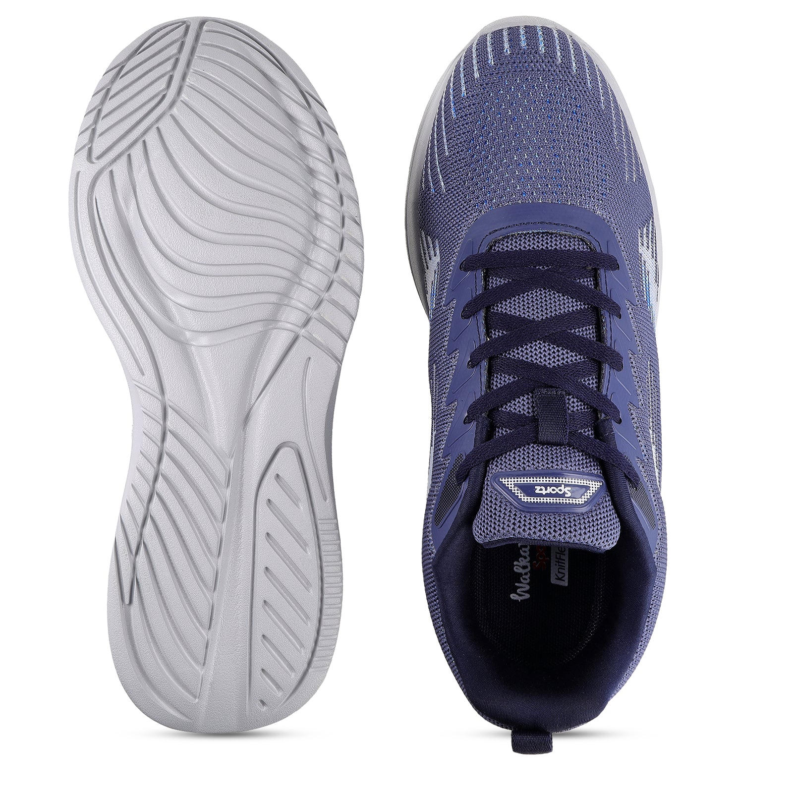 WALKAROO MEN WALKING SHOES - WS9584 NAVY BLUE - Image 2