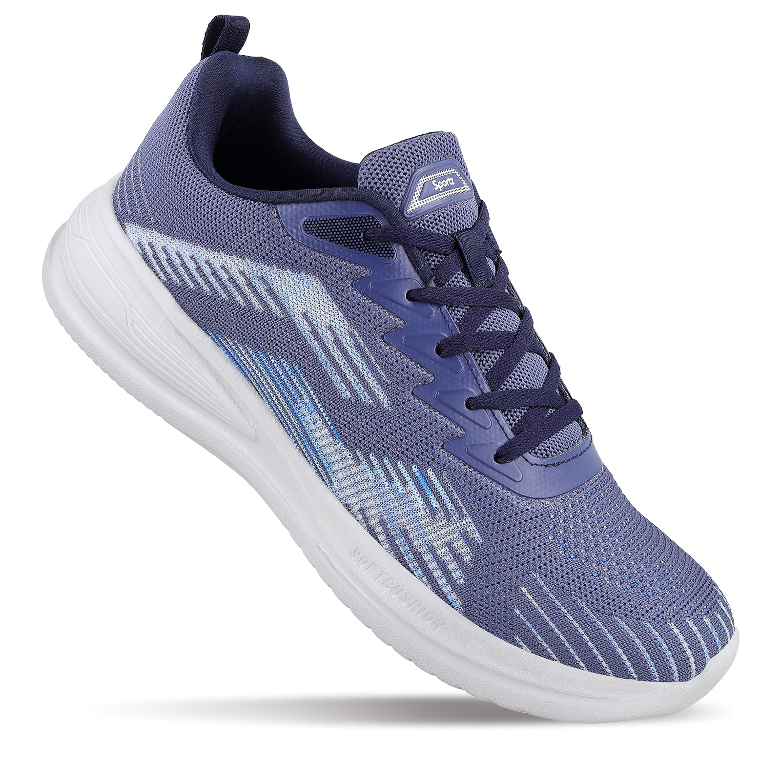 WALKAROO MEN WALKING SHOES - WS9584 NAVY BLUE - Image 3