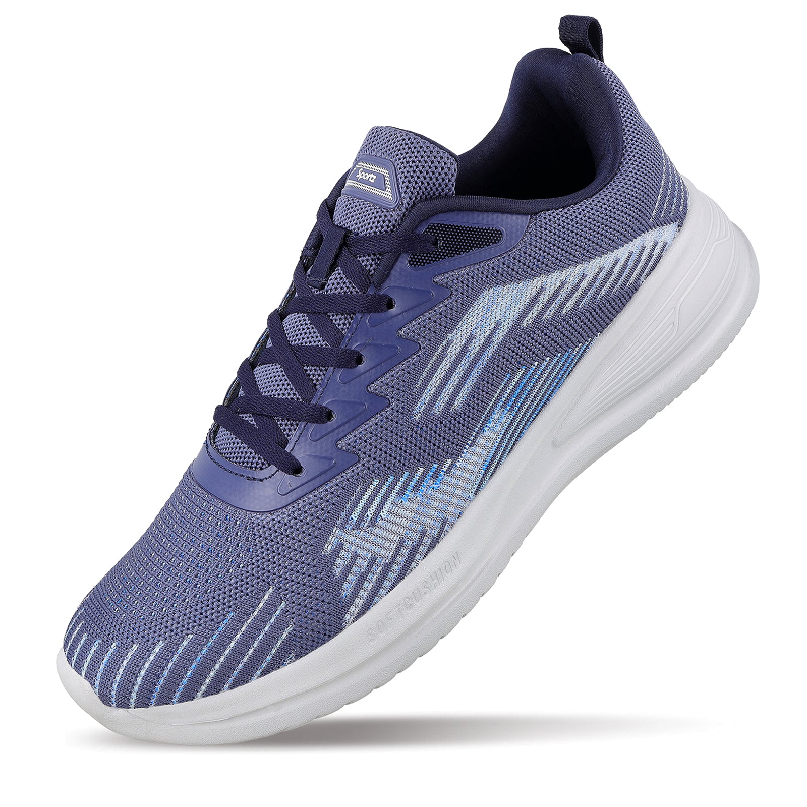 WALKAROO MEN WALKING SHOES - WS9584 NAVY BLUE - Image 5