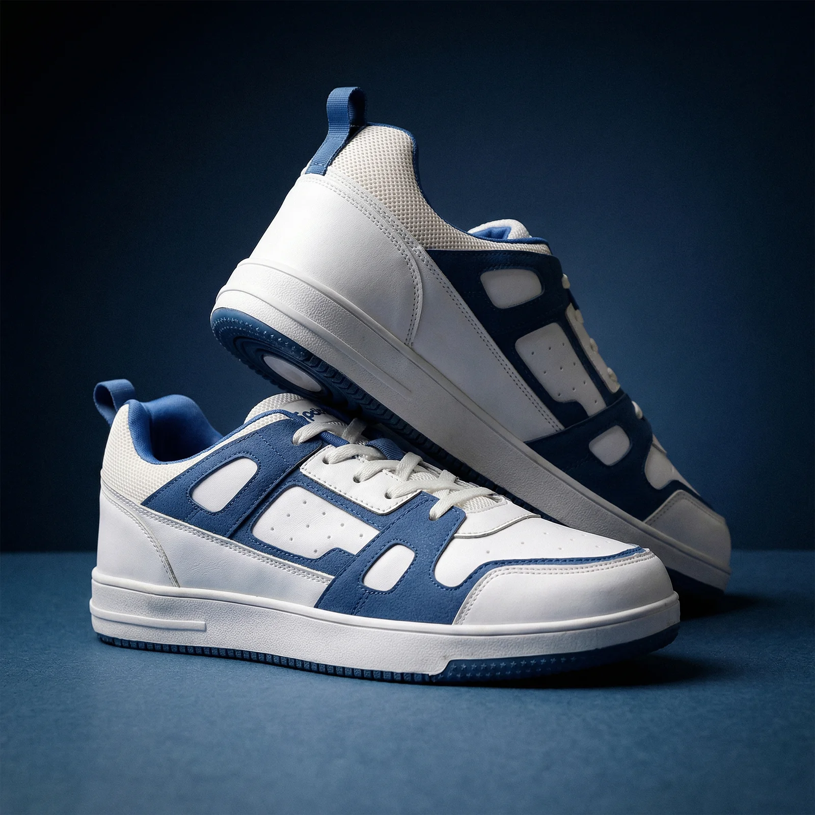 Men's Casual Sneakers - WY3344 White Blue - Image 2
