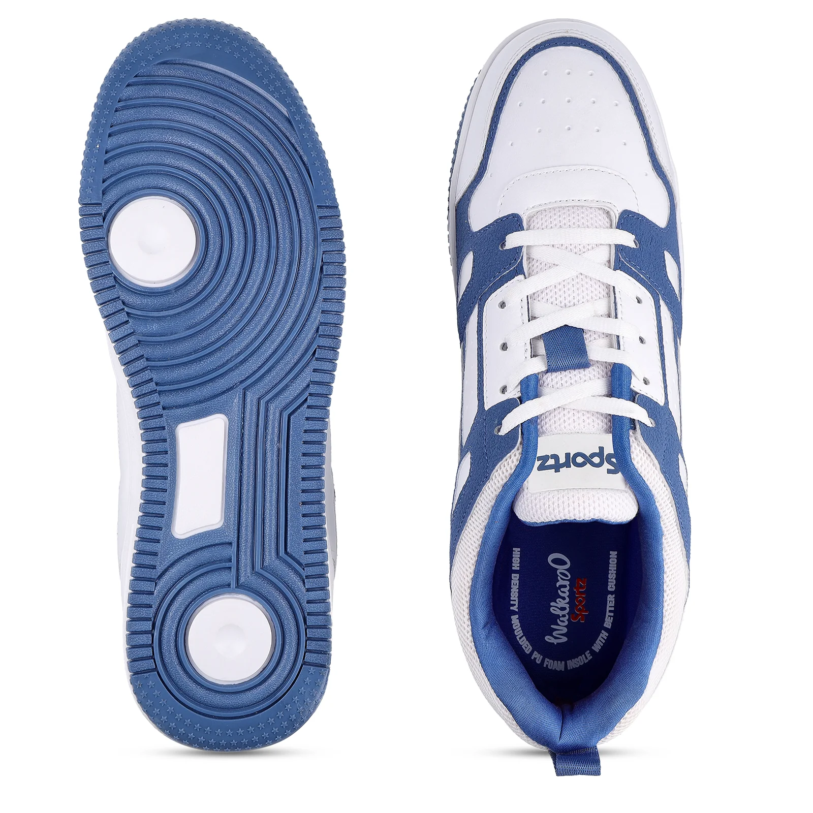 Men's Casual Sneakers - WY3344 White Blue - Image 3
