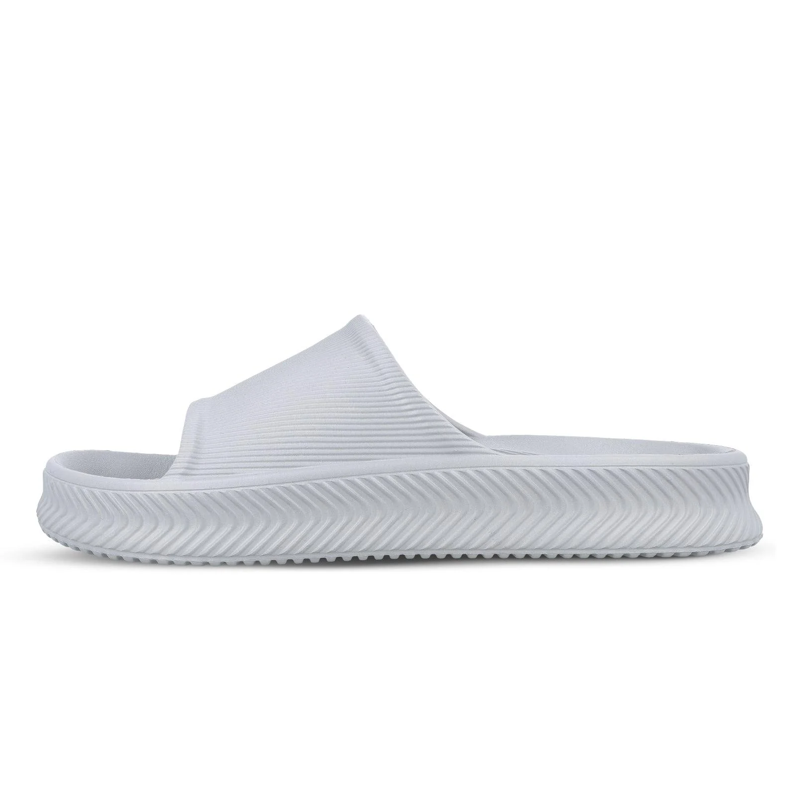 Walkaroo Mens Flip Flop Sliders  - WC8737 Light Grey - Image 3