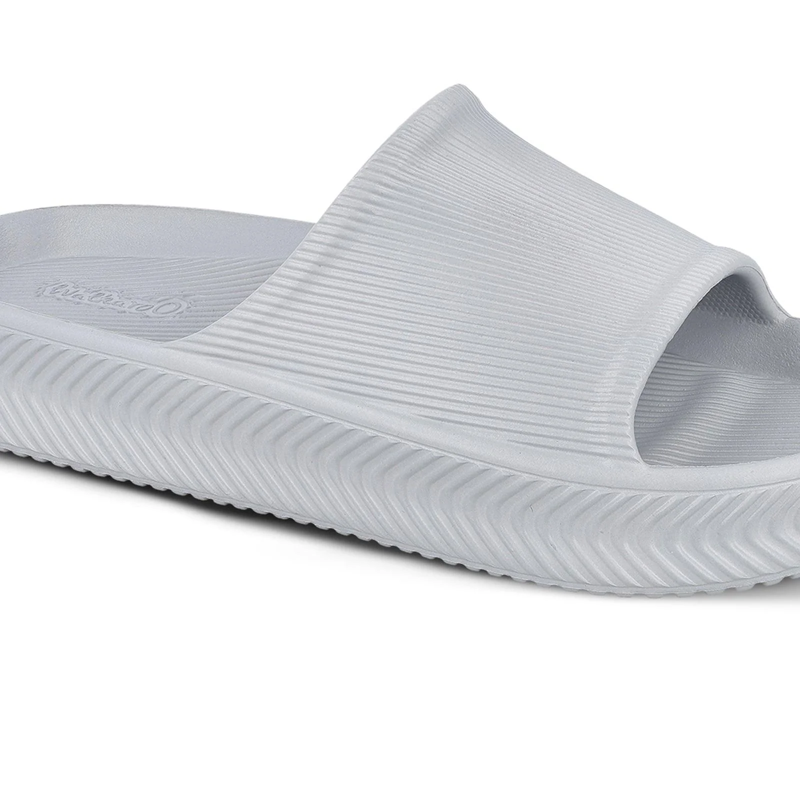 Walkaroo Mens Flip Flop Sliders  - WC8737 Light Grey - Image 4