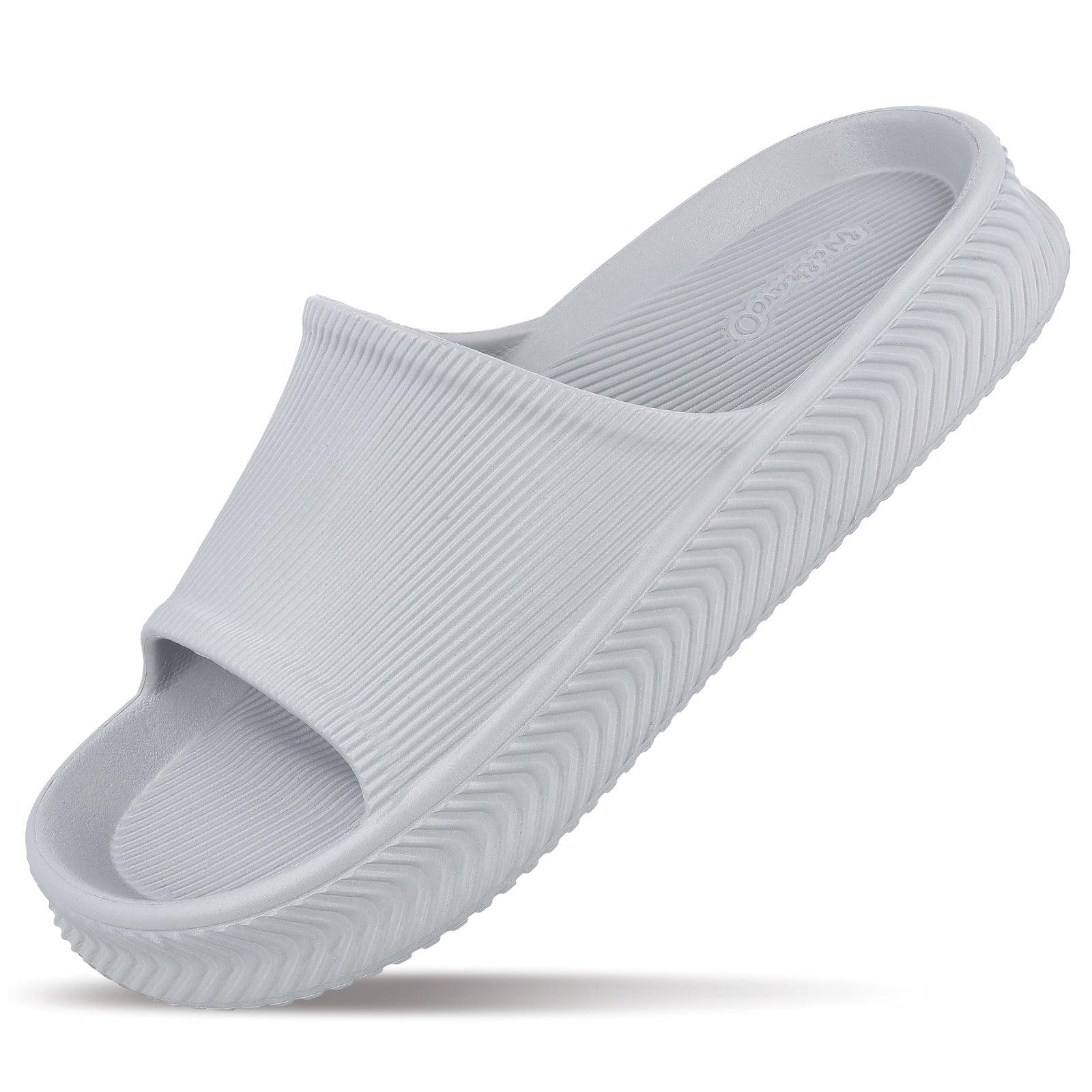 Walkaroo Mens Flip Flop Sliders  - WC8737 Light Grey - Image 5