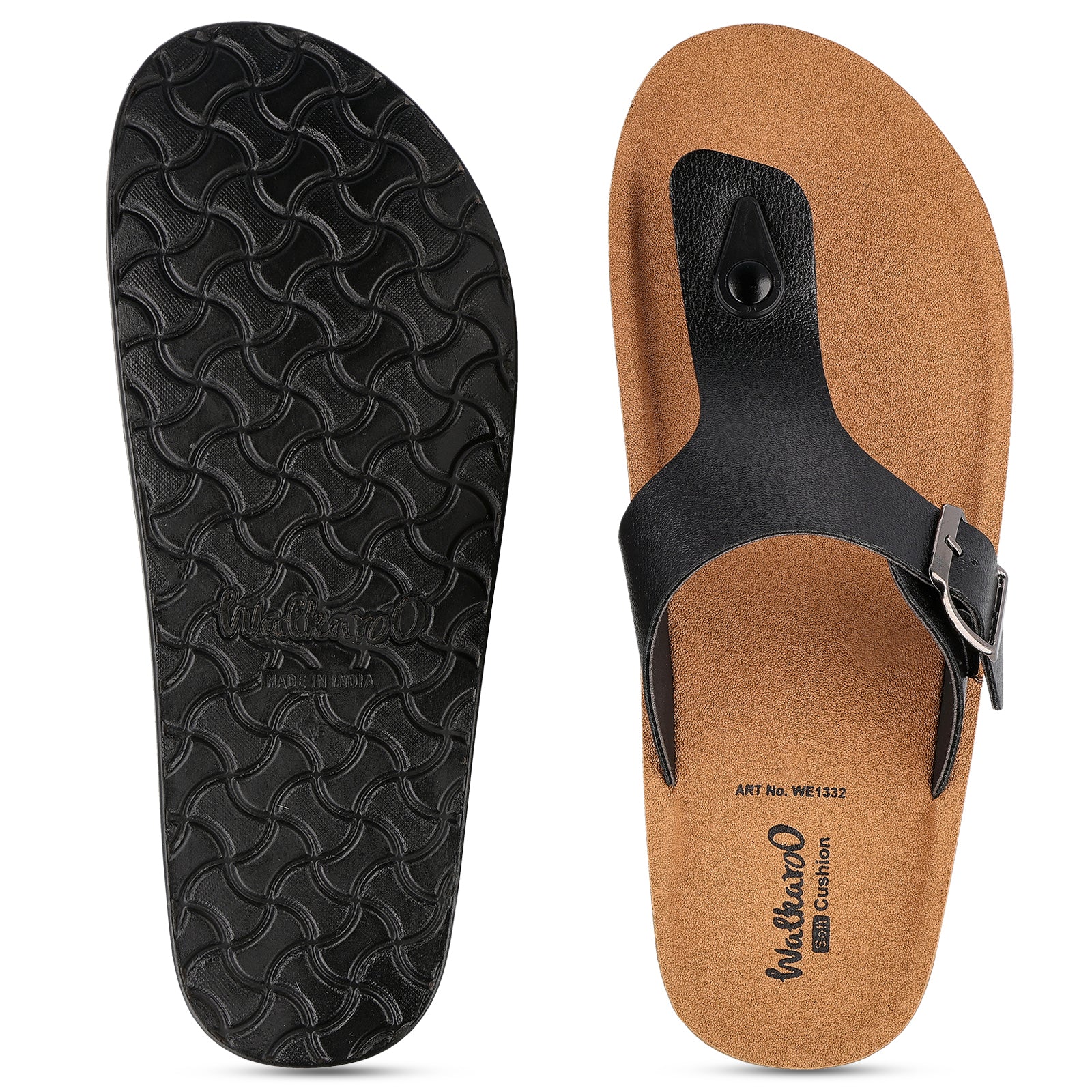 Men's Daily Wear Sandals - WE1332 Black - Image 2
