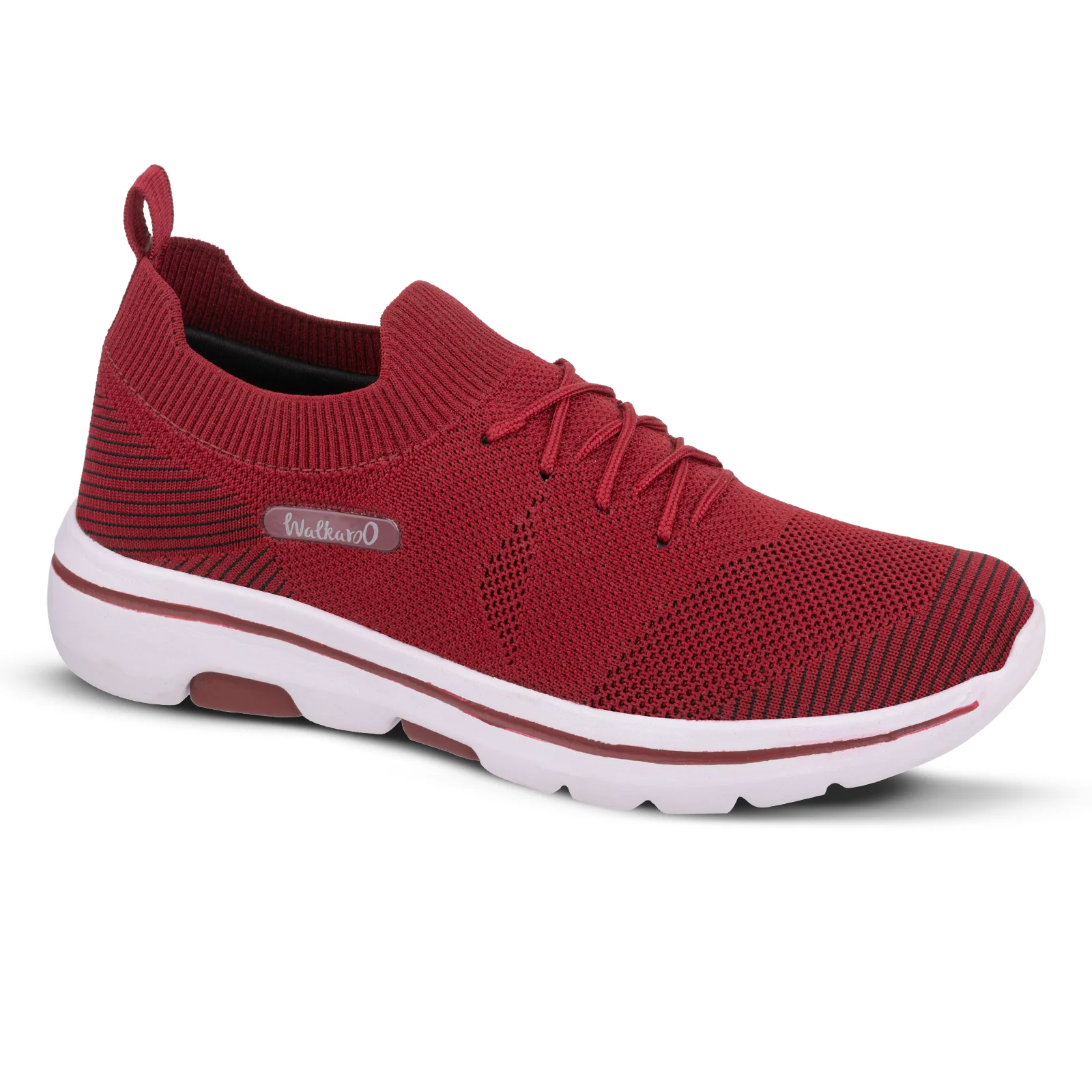 Walkaroo Womens Melange Sock Shoes - XS9830 Maroon - Image 4