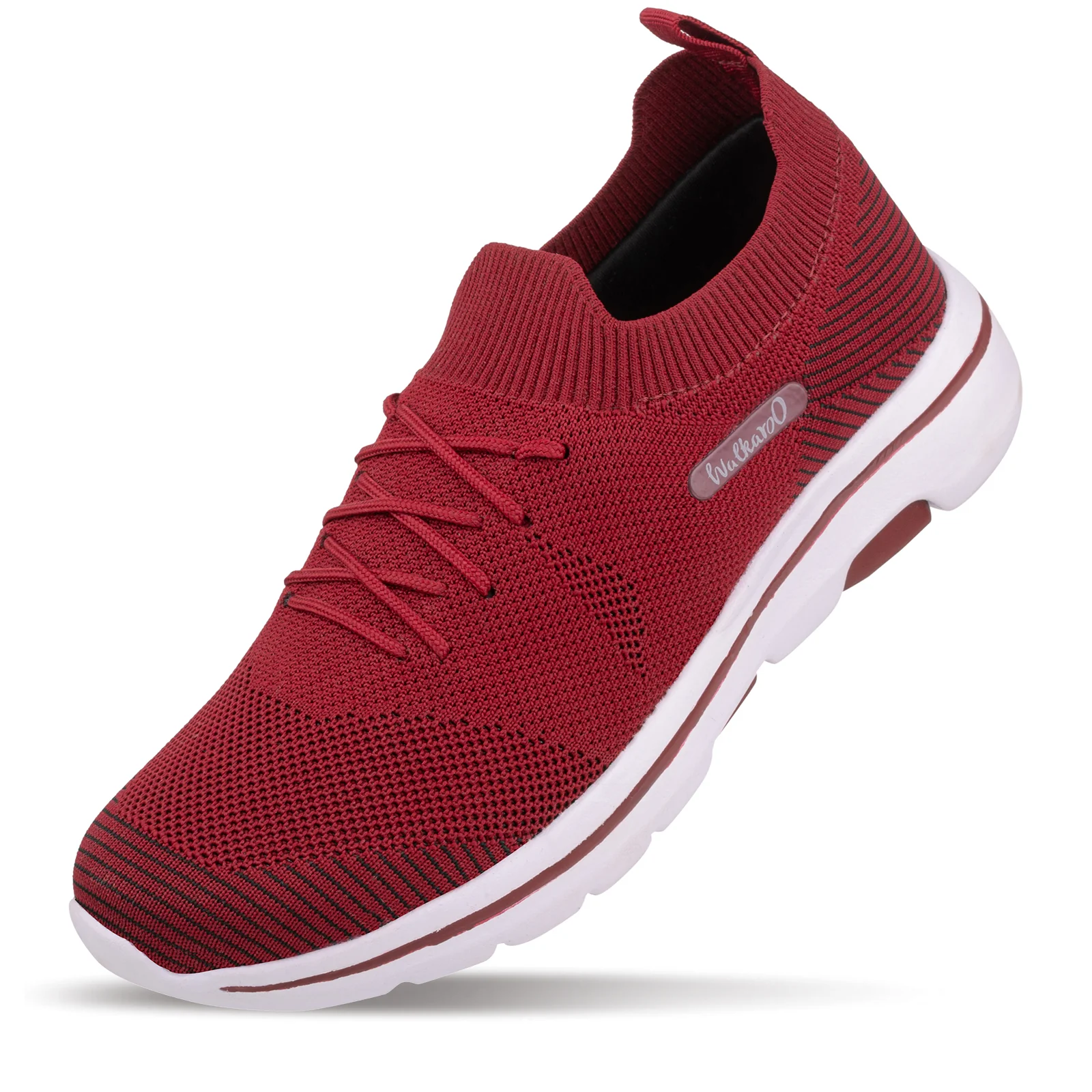 Walkaroo Womens Melange Sock Shoes - XS9830 Maroon - Image 5