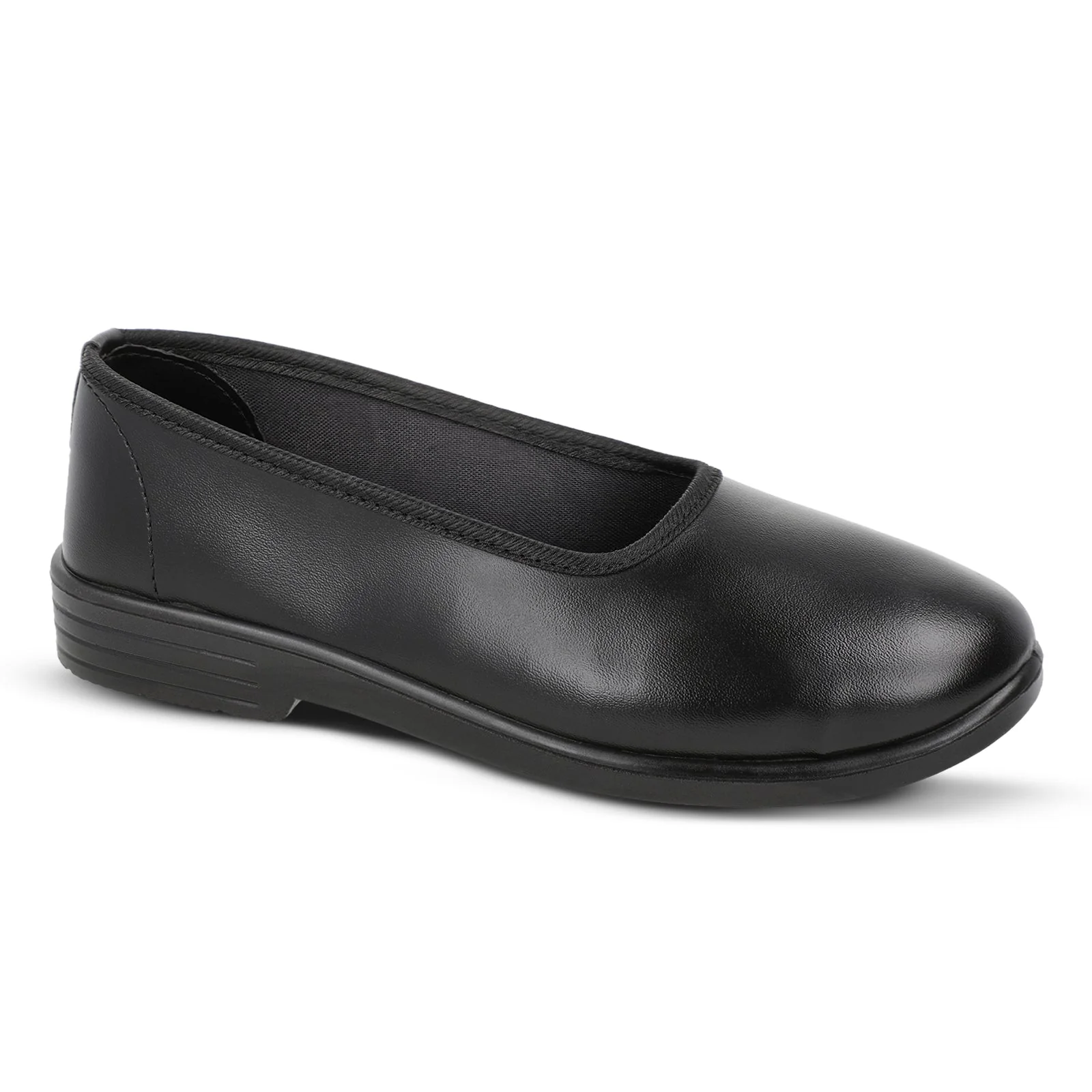 Senior Girls Slip-On School Shoes - WV551 Black - Image 4