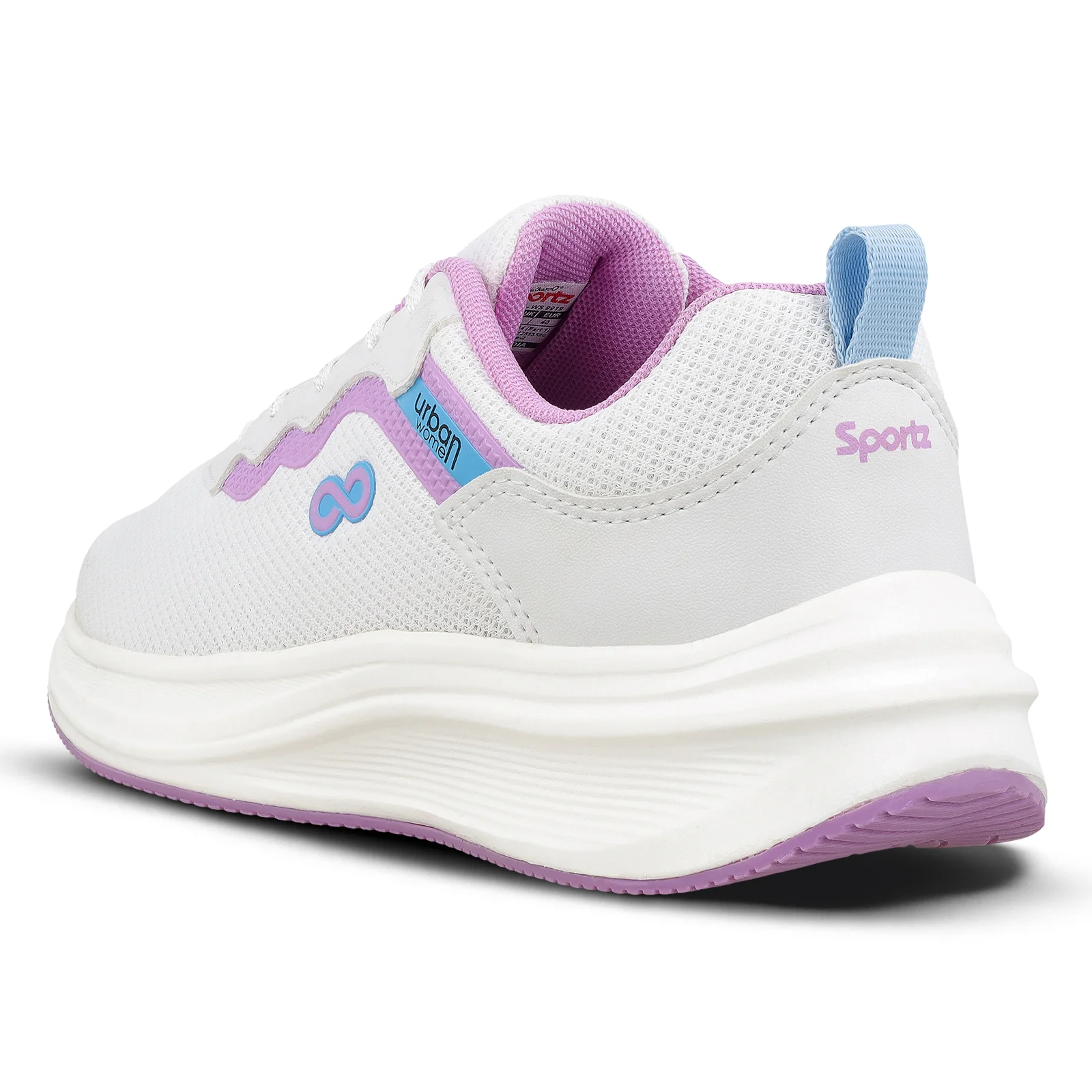 URBAN Women's Lace-up Sports Shoe - WS9919 White - Image 5