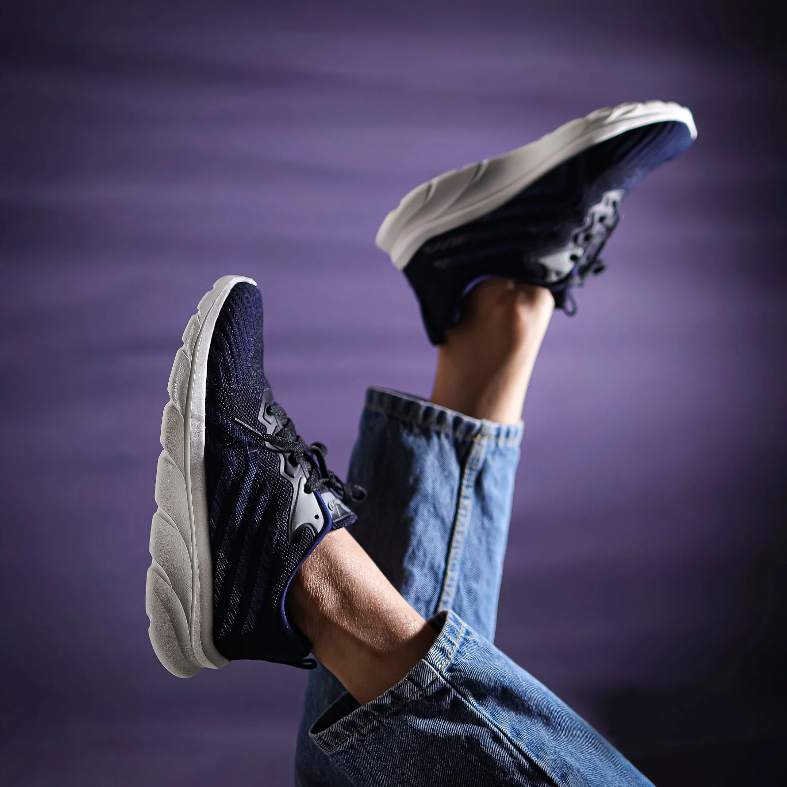 Women's Life Style Shoes - WS97093 Navy Blue - Image 4